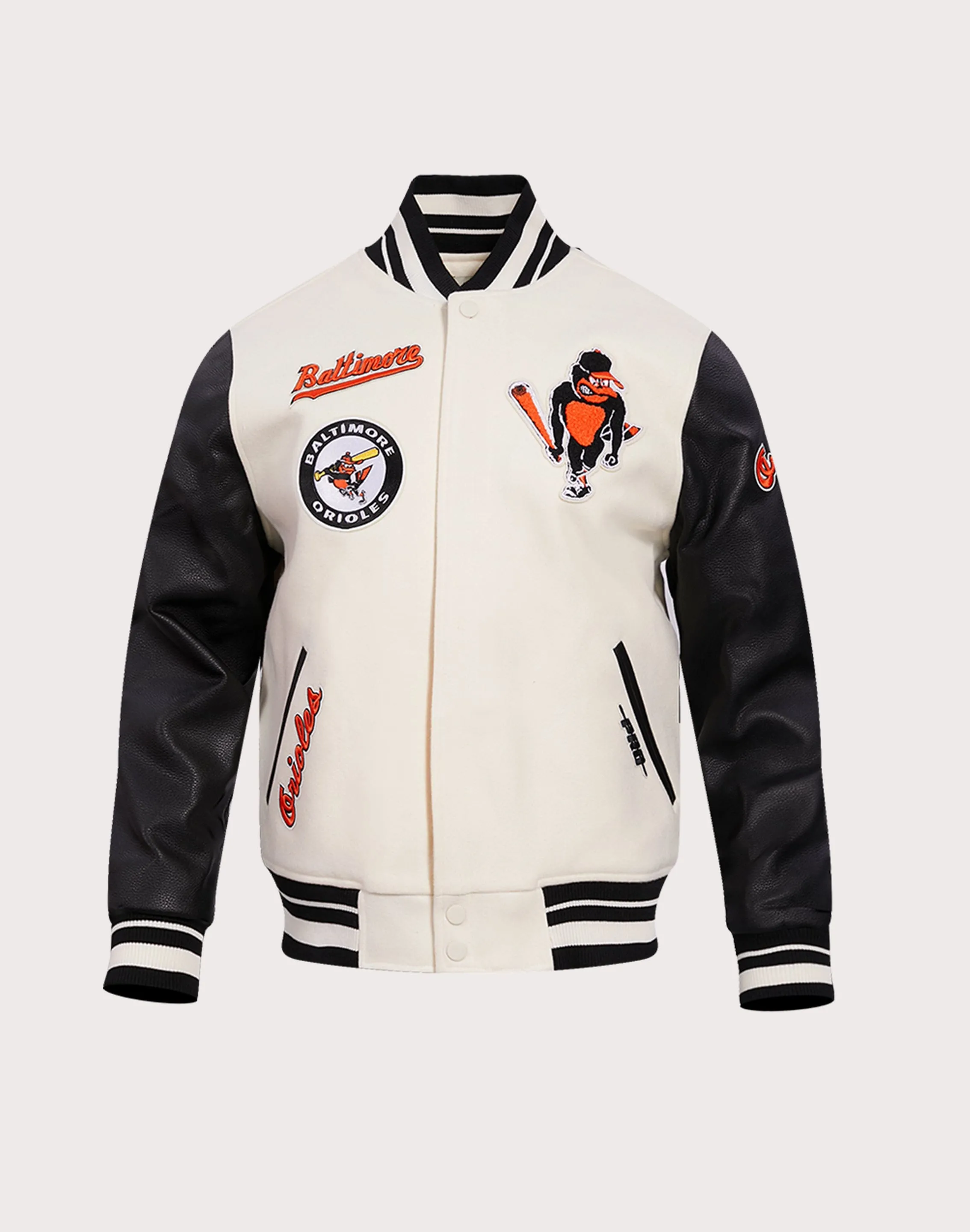 EcoFriendly Textiles Pro Standard MLB Baltimore Orioles Retro Classic Rib Wool Varsity Jacket