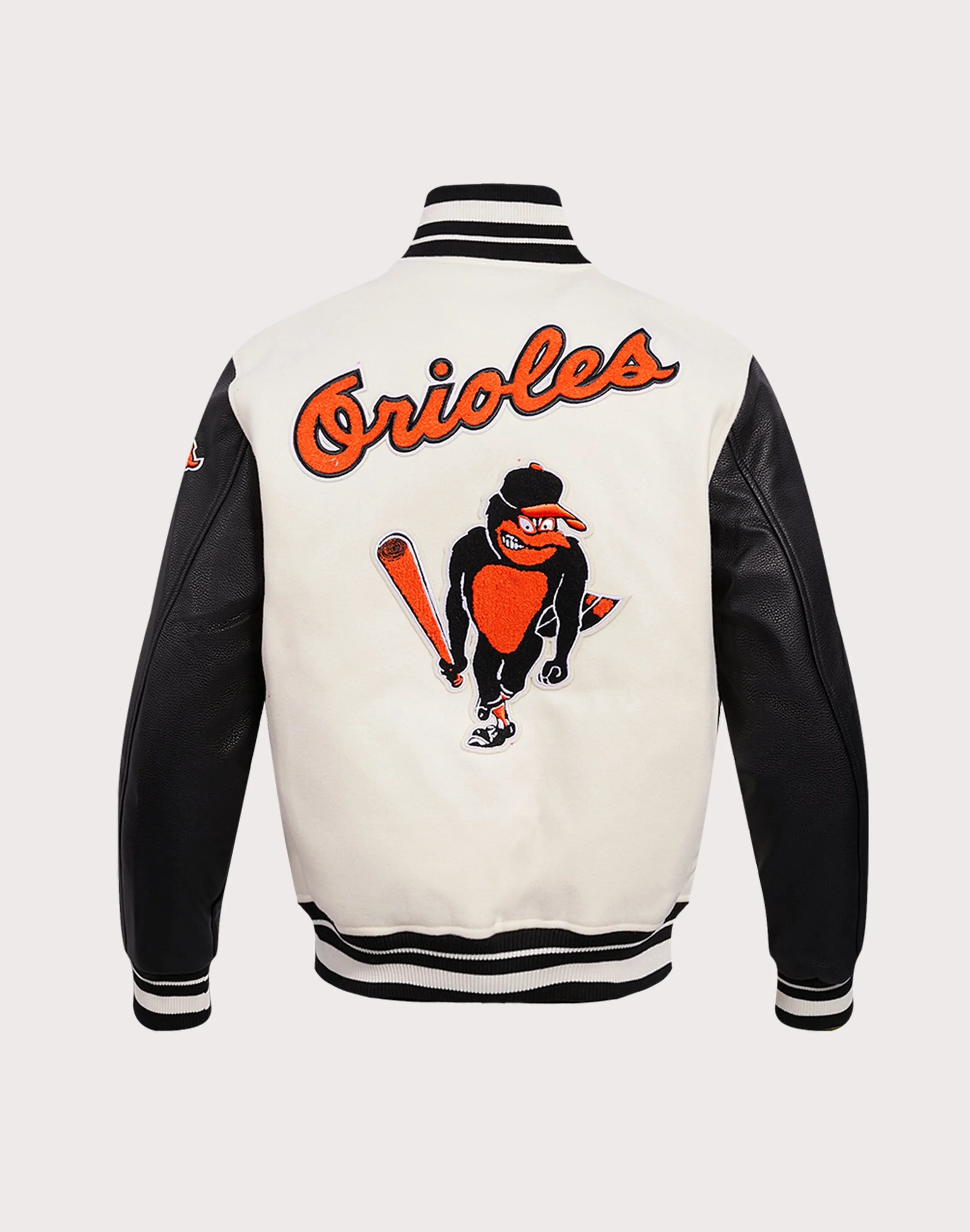 Day Glow Pro Standard MLB Baltimore Orioles Retro Classic Rib Wool Varsity Jacket