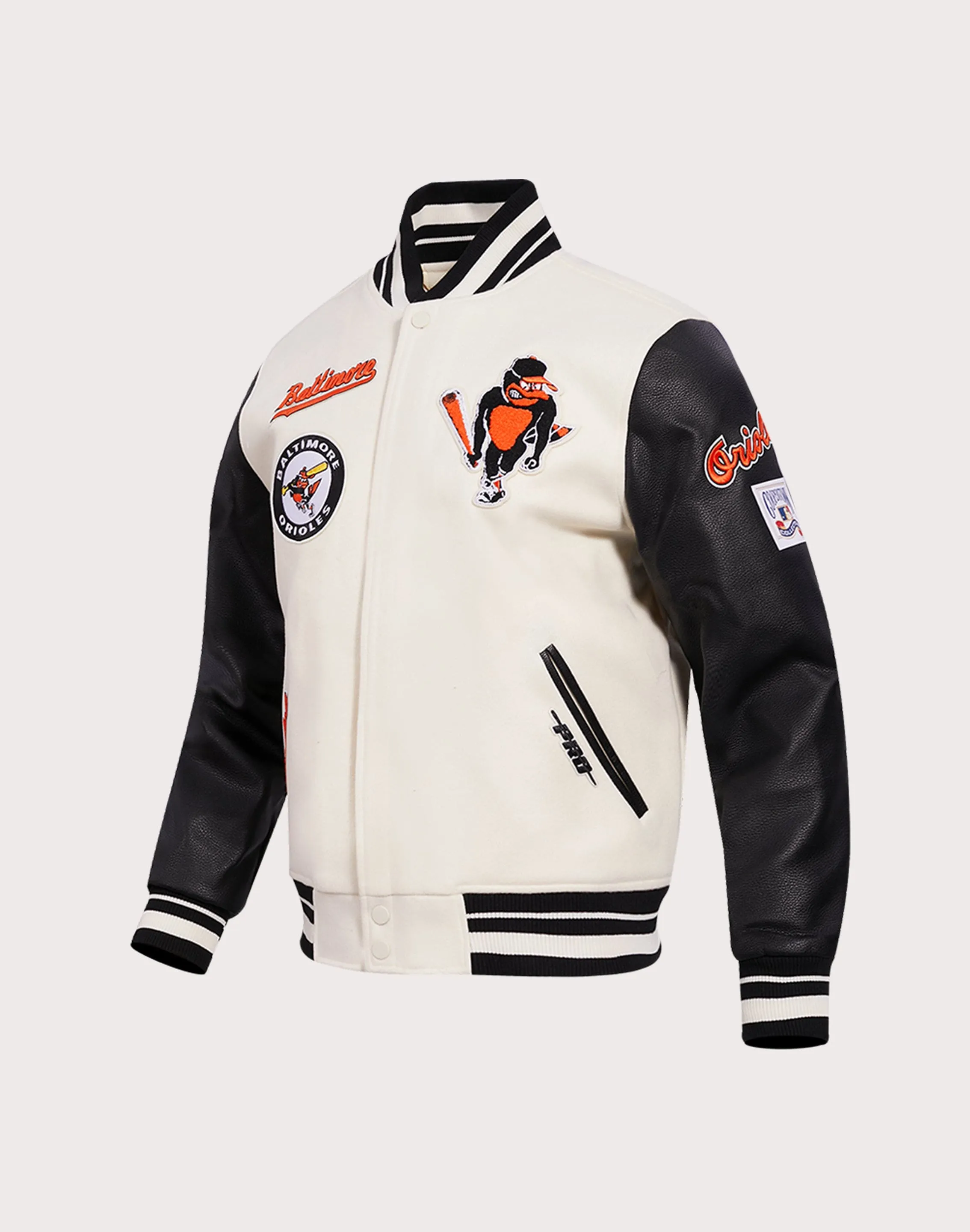 Nature Glow SnagFree Fabric Pro Standard MLB Baltimore Orioles Retro Classic Rib Wool Varsity Jacket