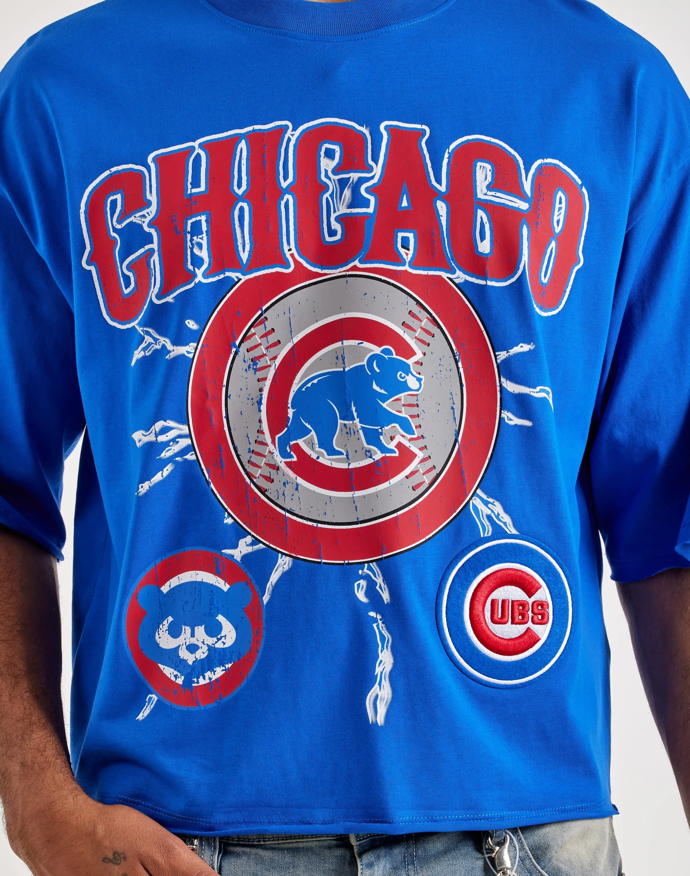 Pro Standard MLB Chicago Cubs Shattered Tee Ergonomic Cut DoubleLayered