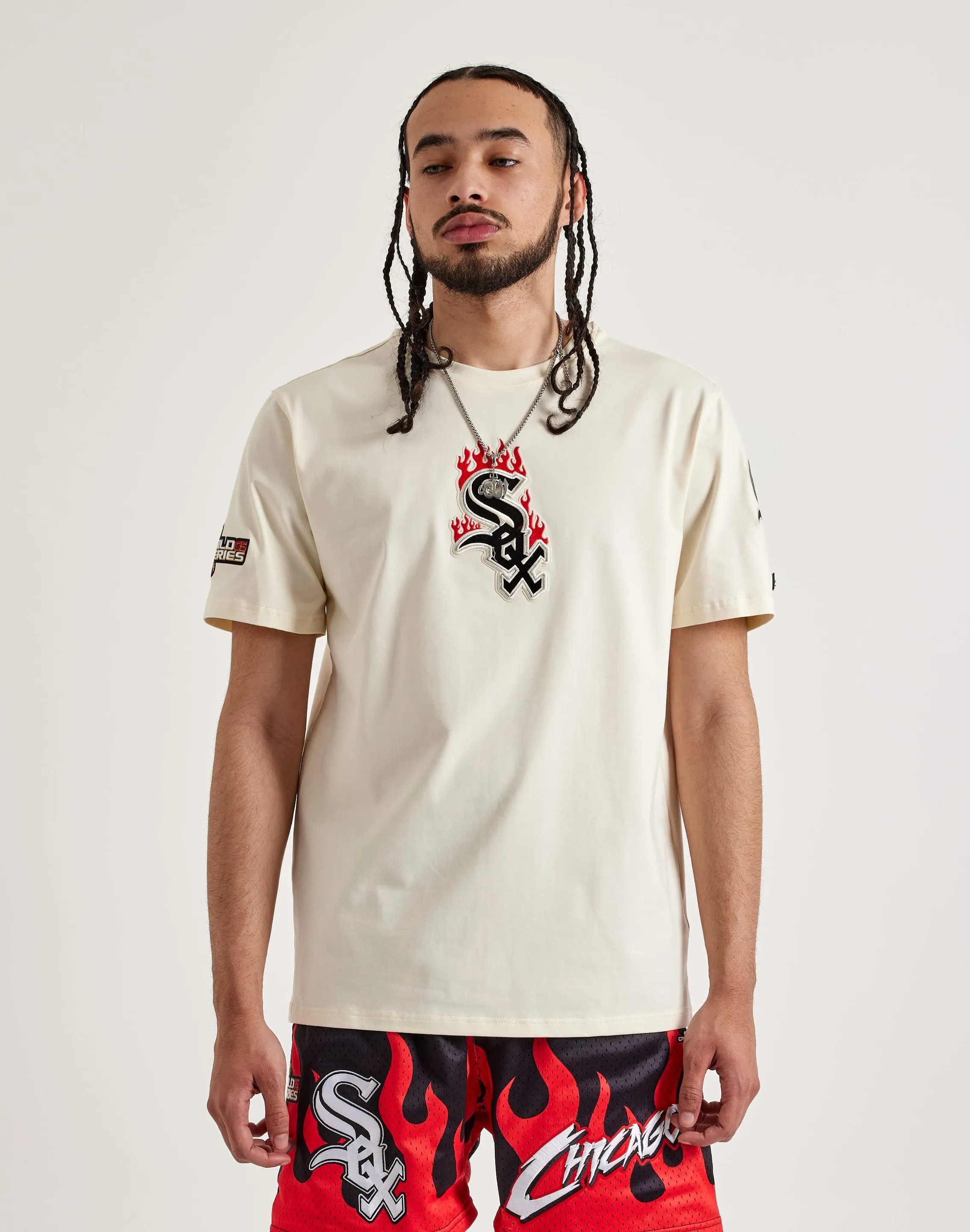 Pro Standard MLB Chicago White Sox Flame Tee Durable Reinforcements