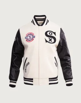 Pro Standard MLB Chicago White Sox Retro Classic Rib Wool Varsity Jacket EasyCareMaterial Foldable Hem