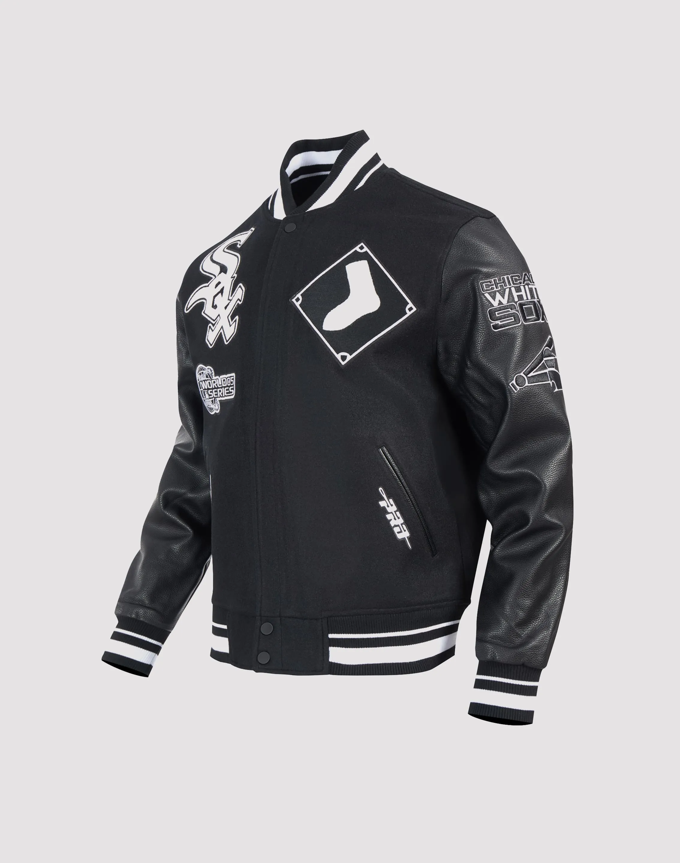 Pro Standard MLB Chicago White Sox Varsity Jacket Durable Reinforcements Thick Glow