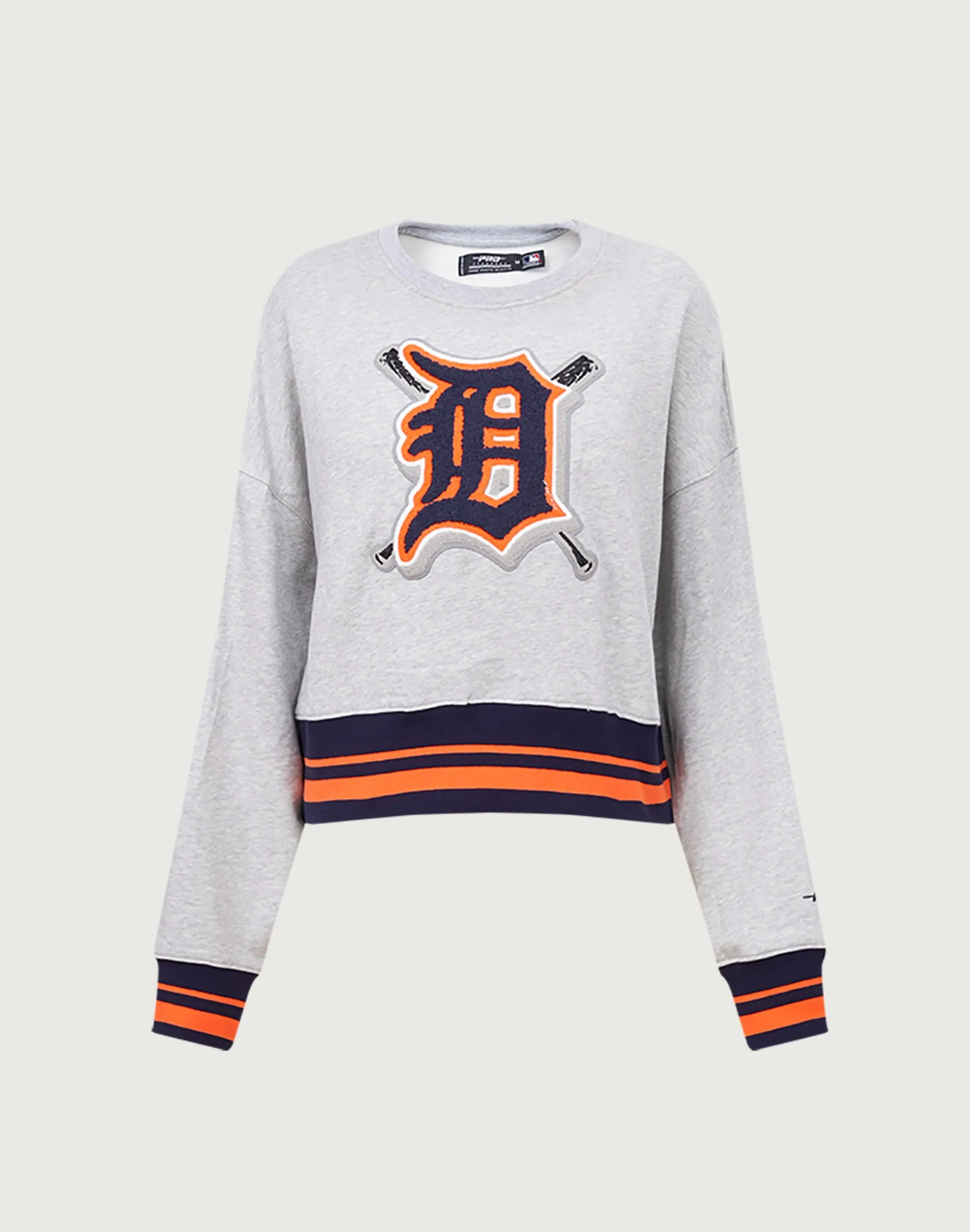 Stone Glow FlexibleFit Pro Standard MLB Detroit Tigers Mashup Rib Crewneck