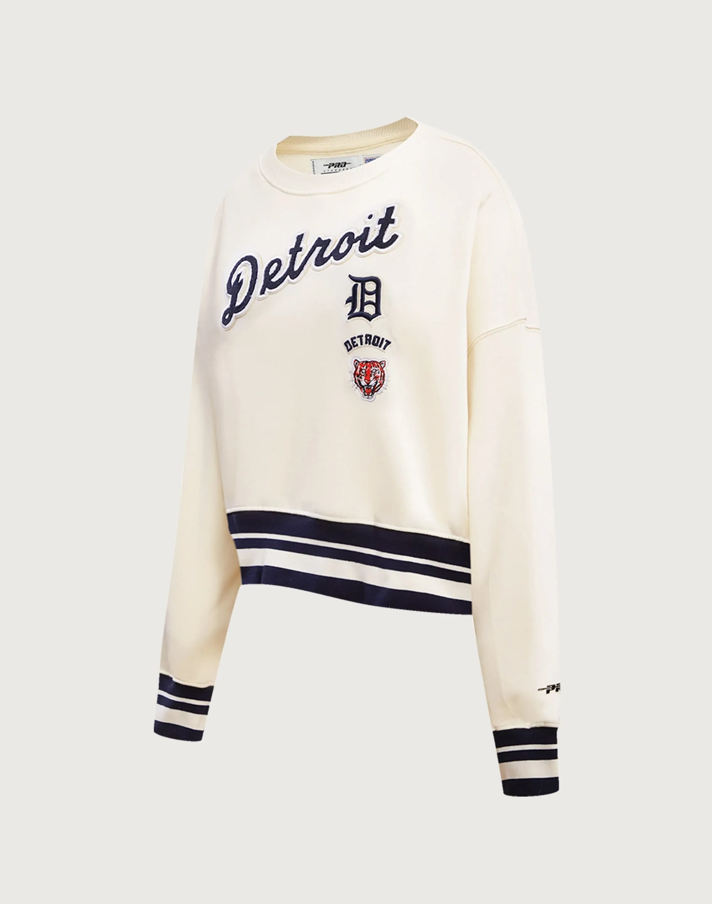 Chic Edge Pro Standard MLB Detroit Tigers Retro Classic Rib Crewneck