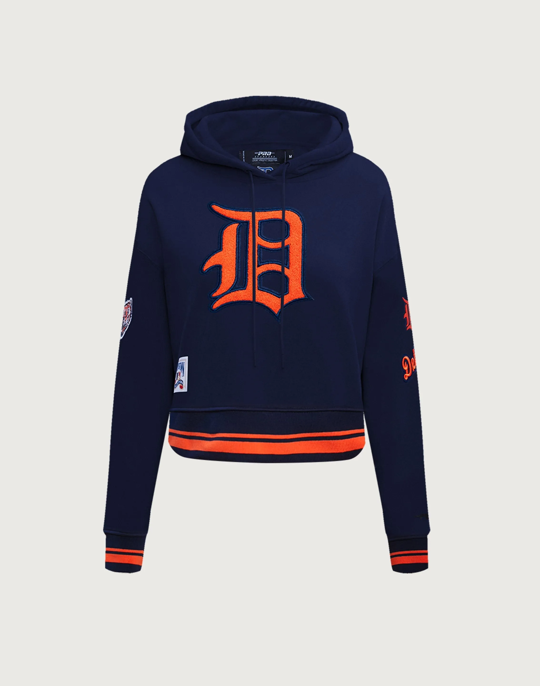 Code Soul Pro Standard MLB Detroit Tigers Retro Classic Rib Cropped Hoodie