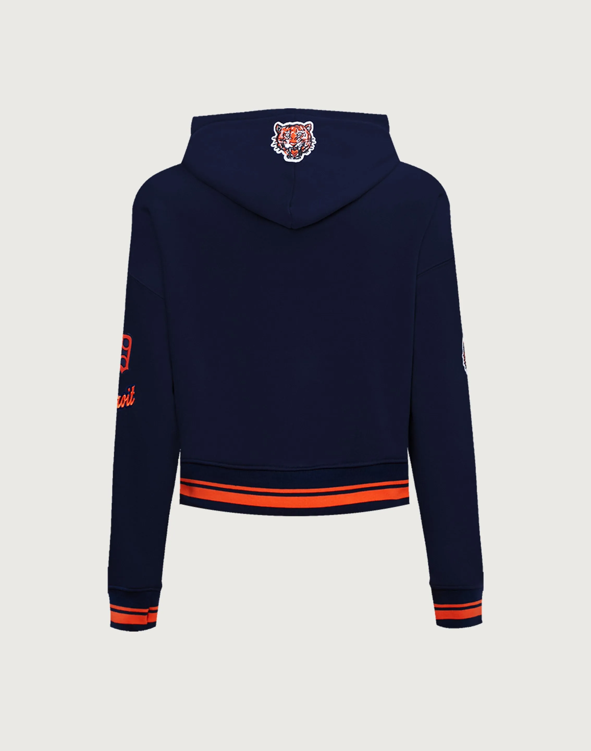 Pro Standard MLB Detroit Tigers Retro Classic Rib Cropped Hoodie WrinkleResistant Fabric Fire Core