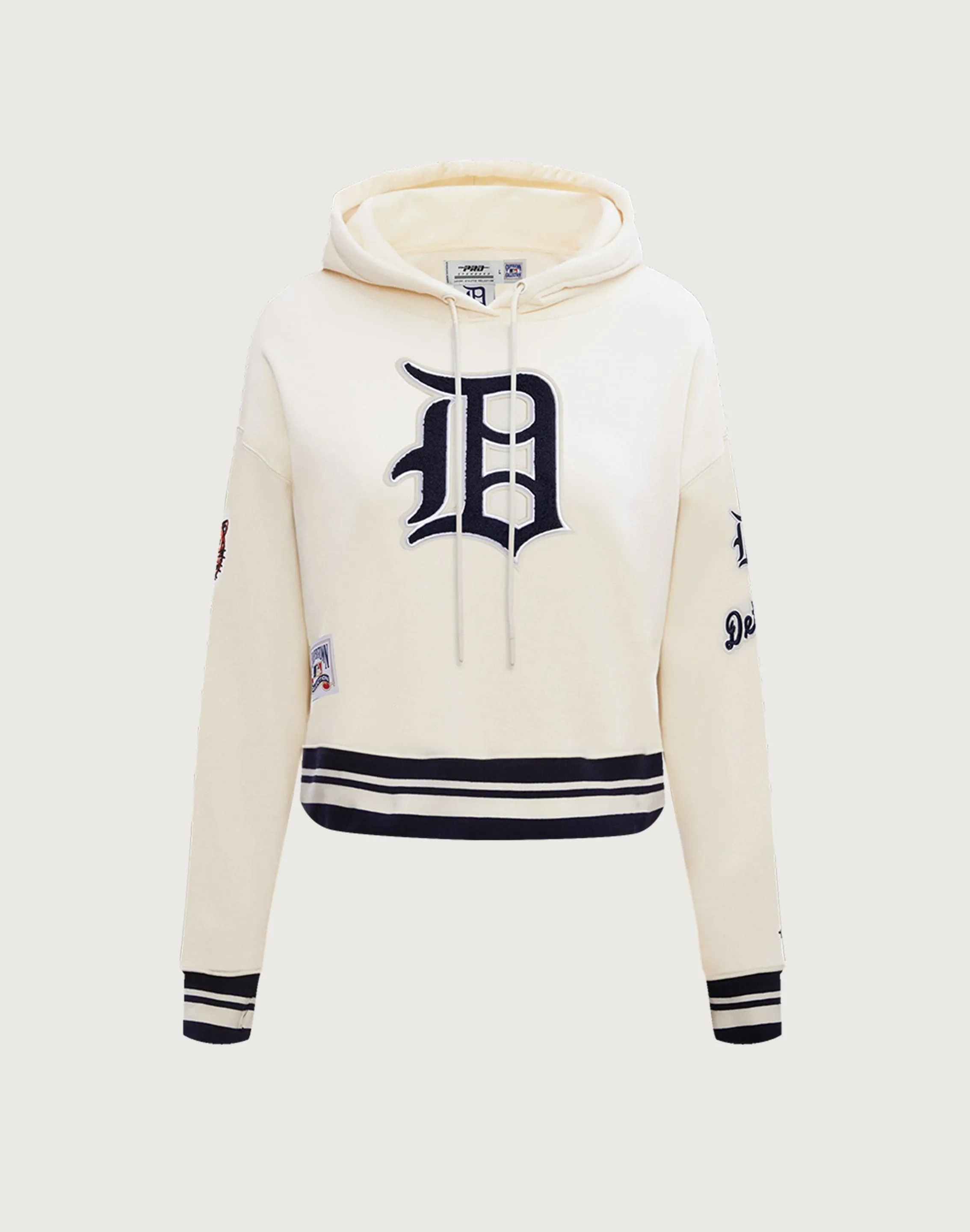 AbrasionResistantFabric Seamless transition Pro Standard MLB Detroit Tigers Retro Classic Rib Cropped Hoodie