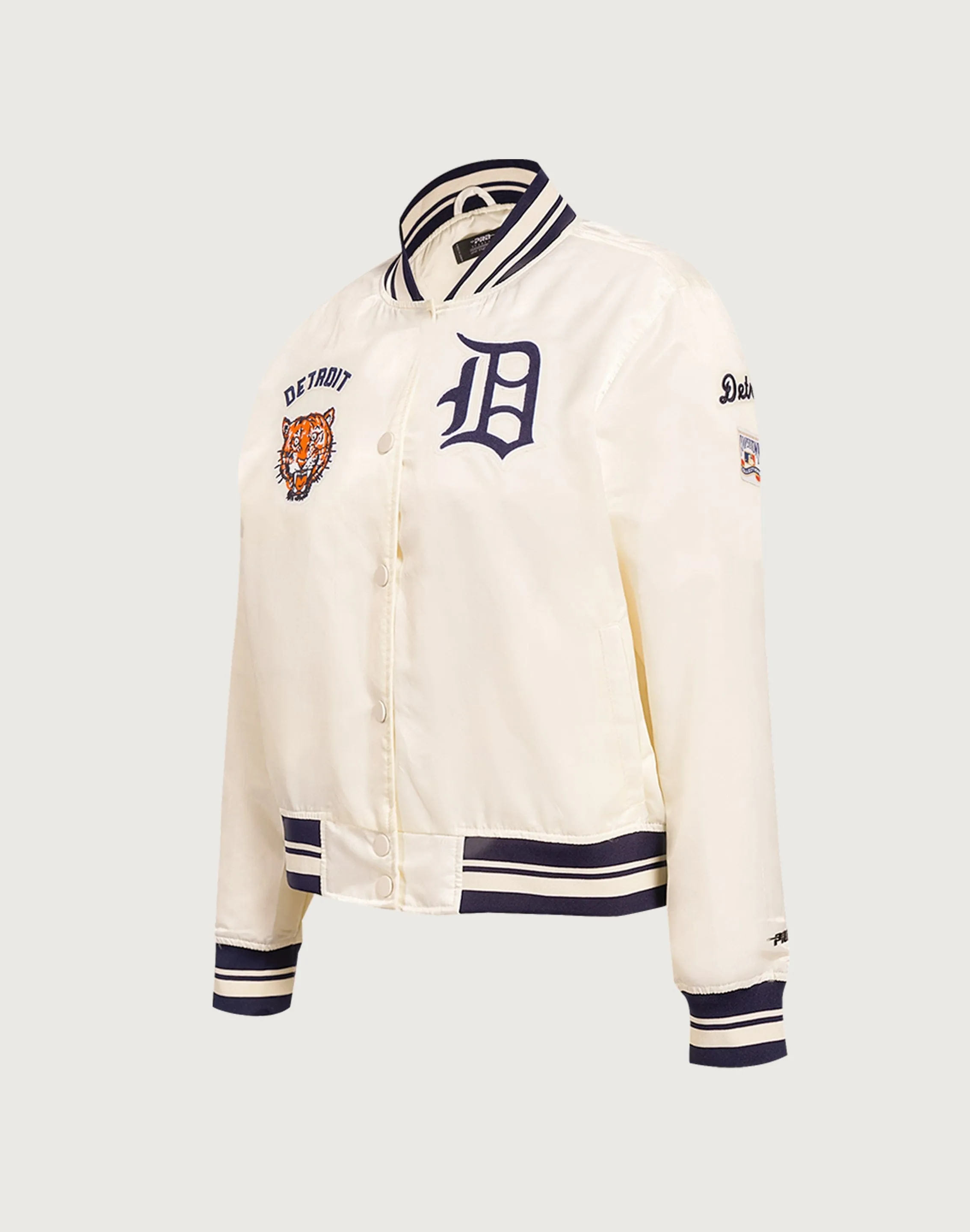 NonIrritating Pro Standard MLB Detroit Tigers Retro Classic Rib Satin Jacket
