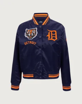 Pro Standard MLB Detroit Tigers Retro Classic Rib Satin Jacket Seamless Sleeve Construction Fall Mood