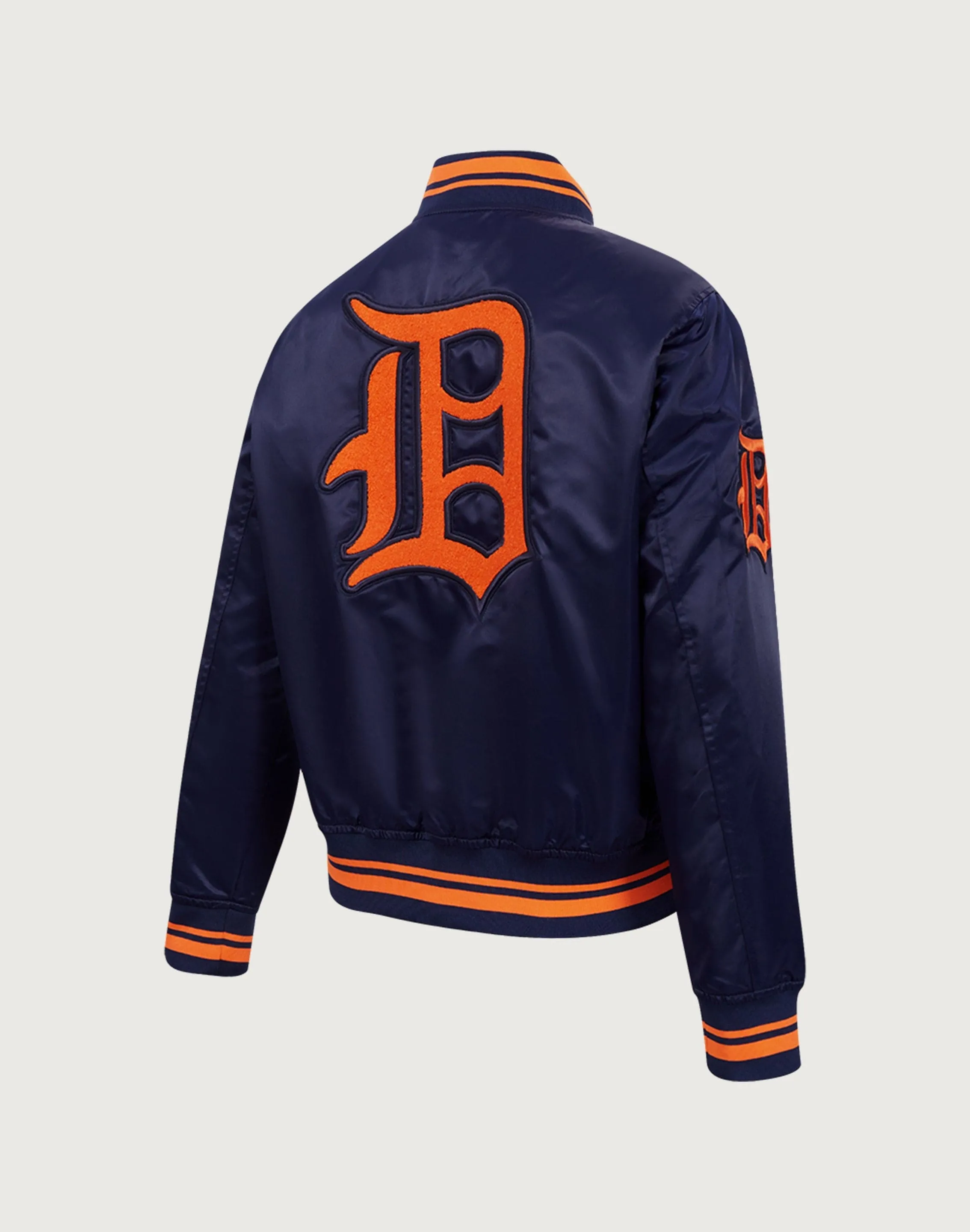 Pro Standard MLB Detroit Tigers Retro Classic Rib Satin Jacket Halo Glow
