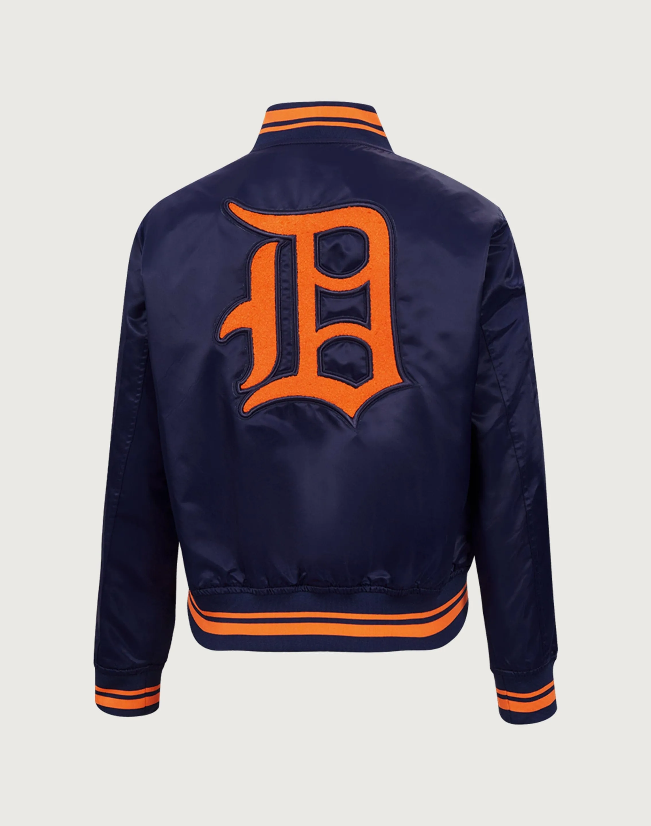 HighVisibility Trim Pro Standard MLB Detroit Tigers Retro Classic Rib Satin Jacket
