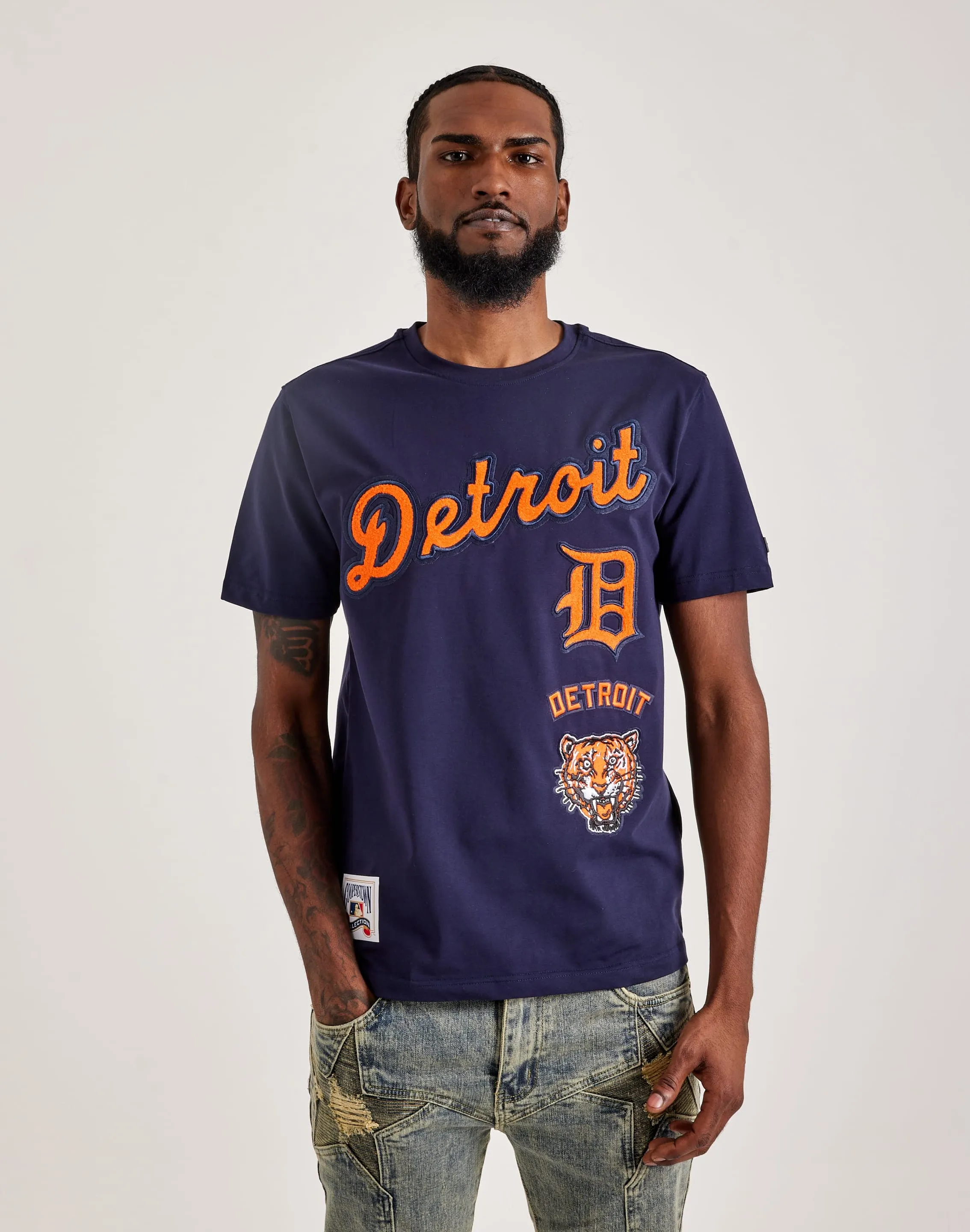 Pro Standard MLB Detroit Tigers Retro Classic Tee LayeredConstruction American Ease