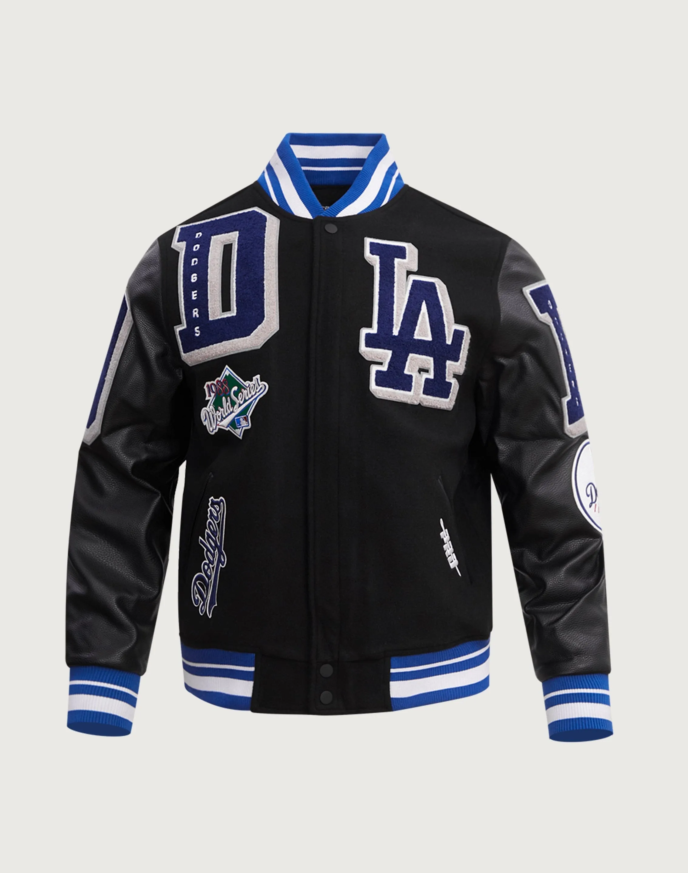 Breathable mesh lining Soft Flow Pro Standard MLB Los Angeles Dodgers Mashup Rib Wool Varsity Jacket