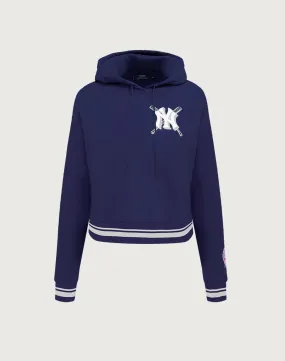 MoistureWickingMaterial Boho Free Pro Standard MLB New York Yankees Mashup Rib Cropped Hoodie