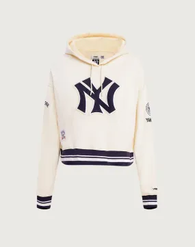 ShockAbsorbent Padding Street Glow Pro Standard MLB New York Yankees Retro Classic Cropped Hoodie