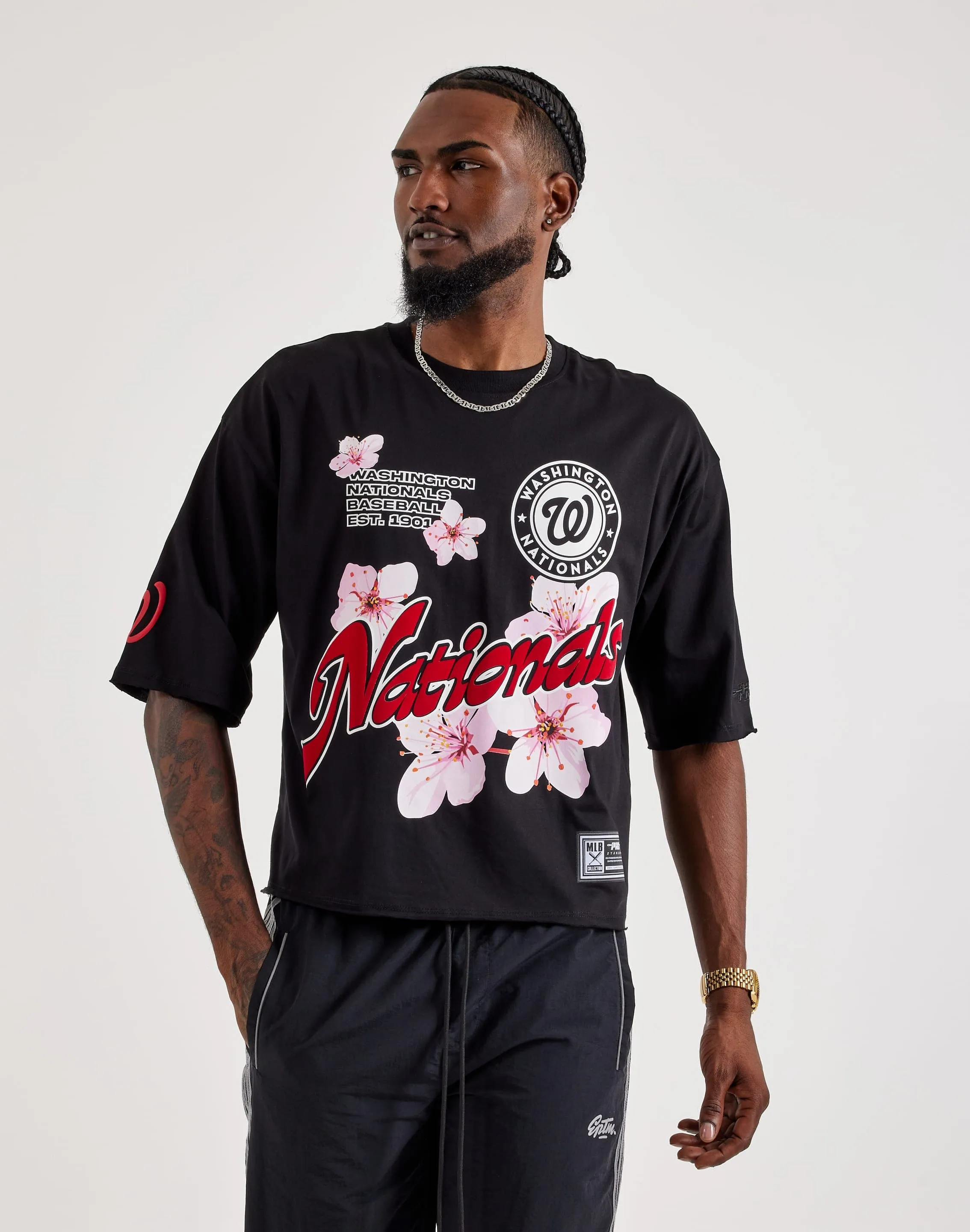 Pro Standard MLB Washington Nationals Urban Blossoms Tee Reuse Mode Sequin Glow