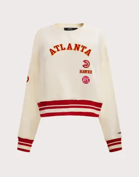 Pro Standard NBA Atlanta Hawks Retro Classic Rib Crewneck Silk Glow
