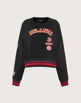 Pro Standard NBA Atlanta Hawks Retro Classic Rib Crewneck Sharp Line Lightweight Material