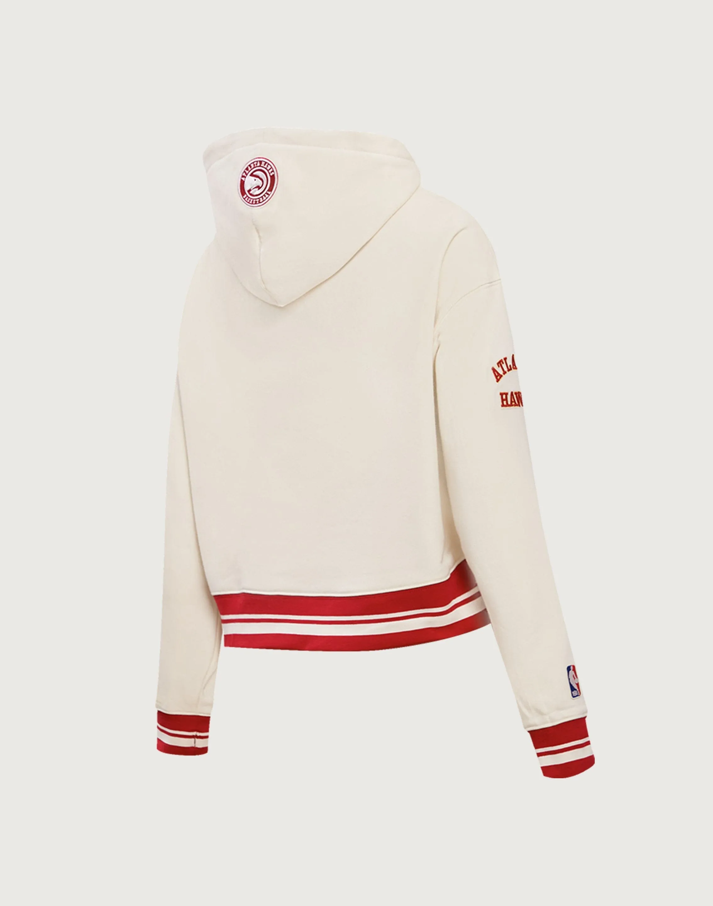 SoftenedEdges Glow Core Pro Standard NBA Atlanta Hawks Retro Classic Rib Cropped Hoodie