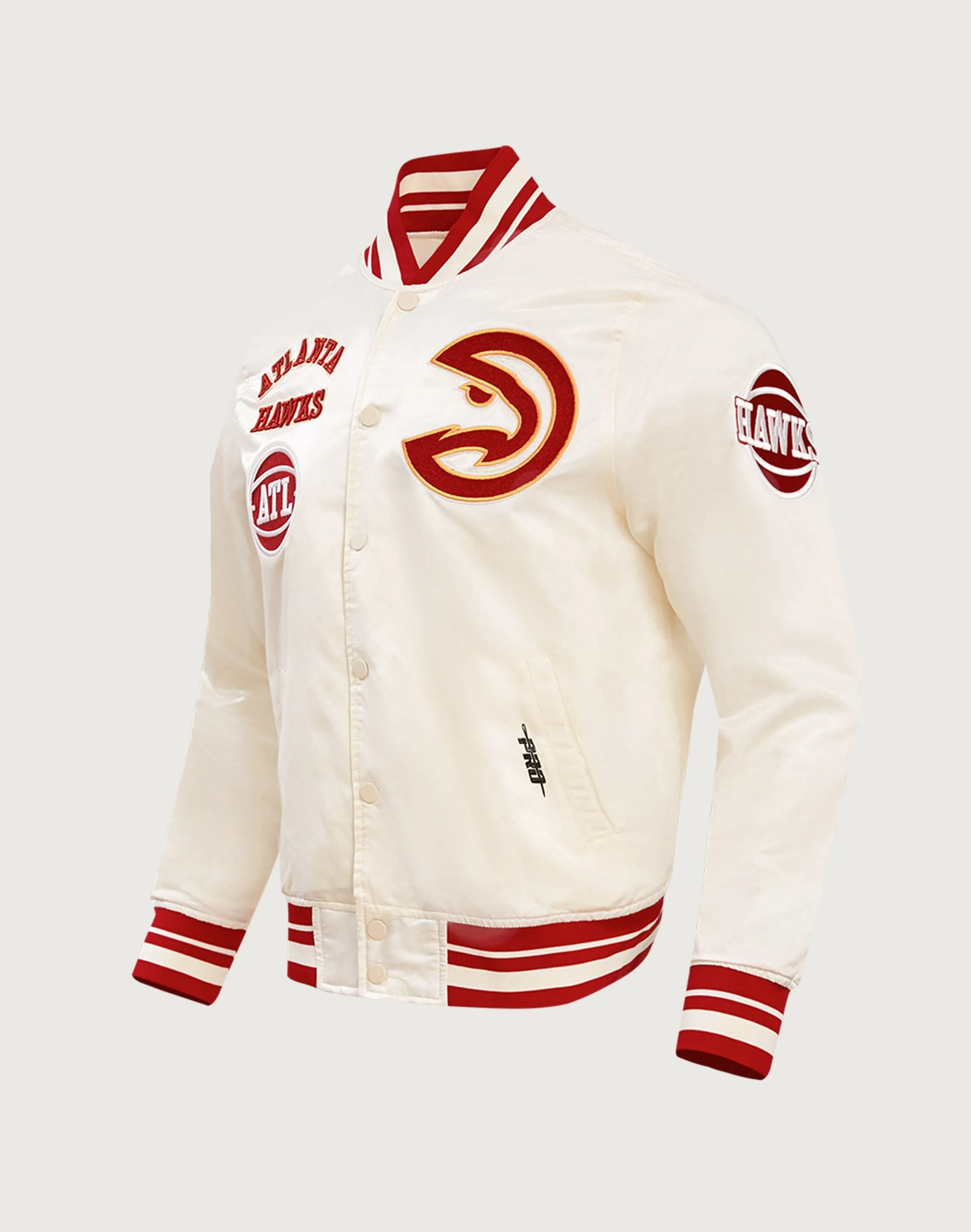 New Day Pro Standard NBA Atlanta Hawks Retro Classic Rib Satin Jacket