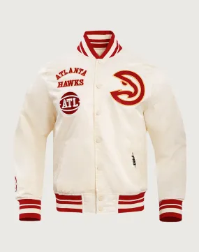 Pro Standard NBA Atlanta Hawks Retro Classic Rib Satin Jacket CompressionKnit