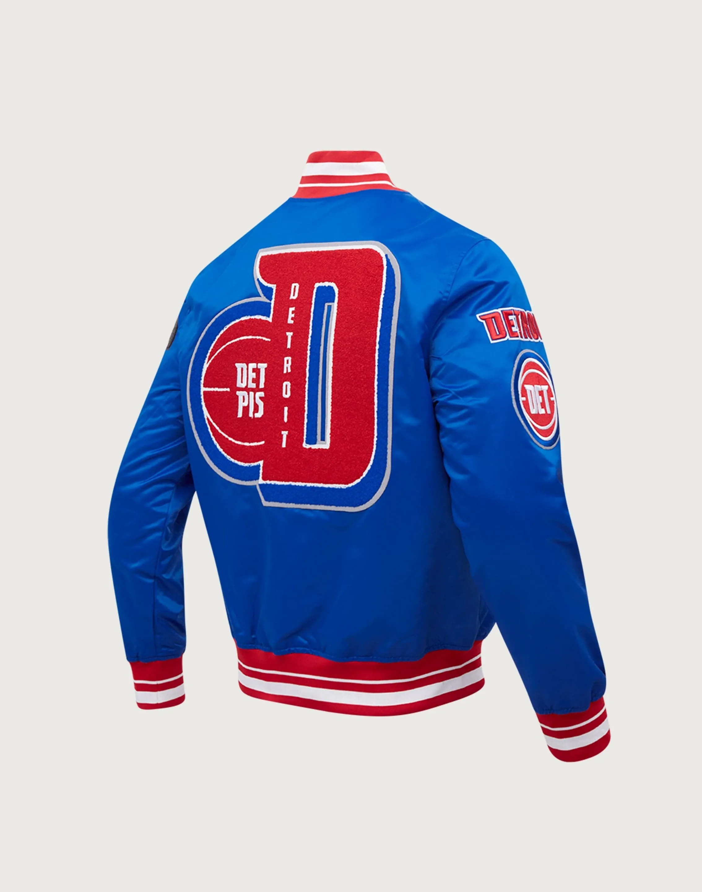 SweatWickingLining Myth Glow Pro Standard NBA Detroit Pistons Mashup Rib Satin Jacket