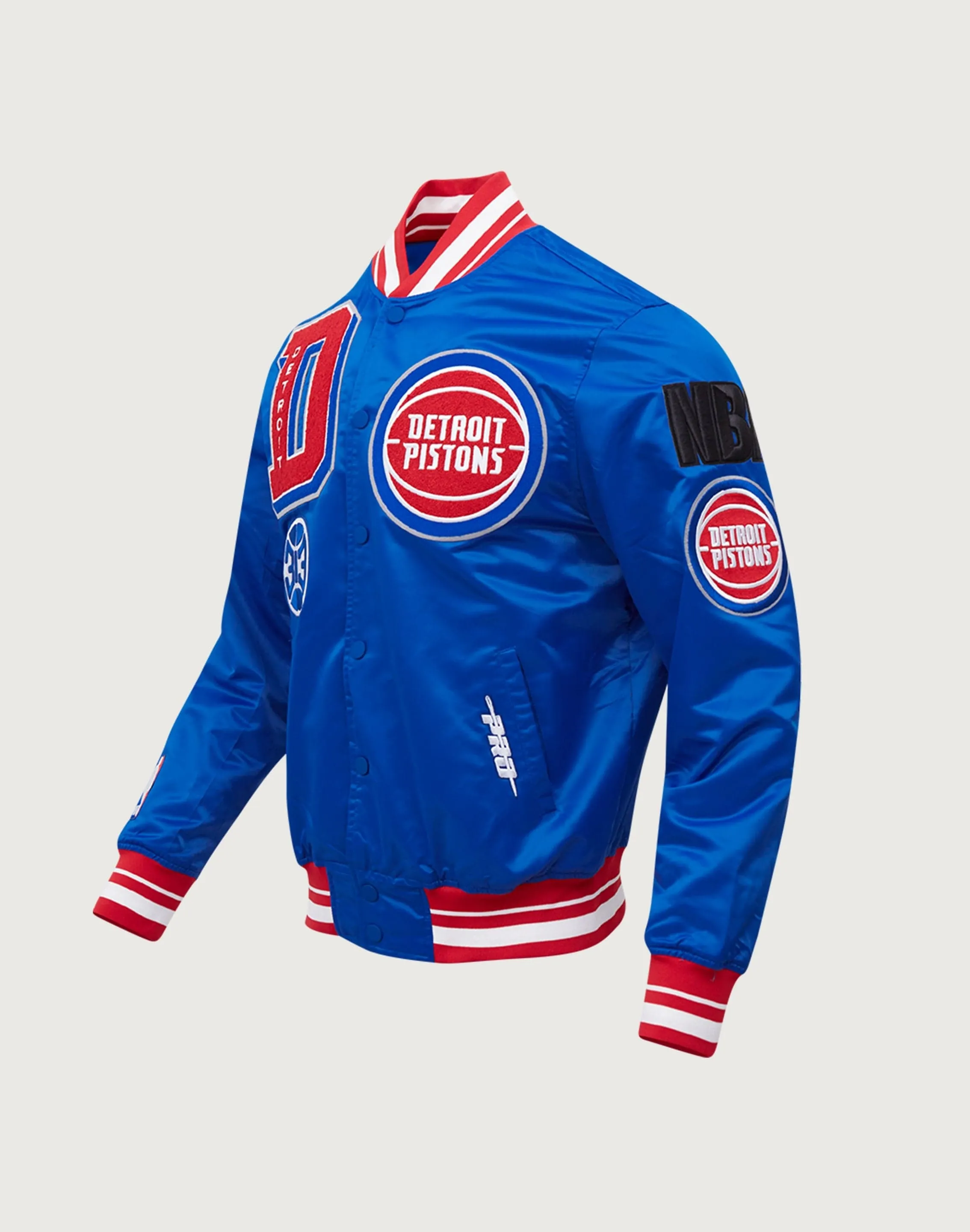 Pro Standard NBA Detroit Pistons Mashup Rib Satin Jacket NonIrritating Seams