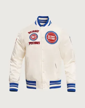 Focus Mood Pro Standard NBA Detroit Pistons Retro Classic Rib Satin Jacket