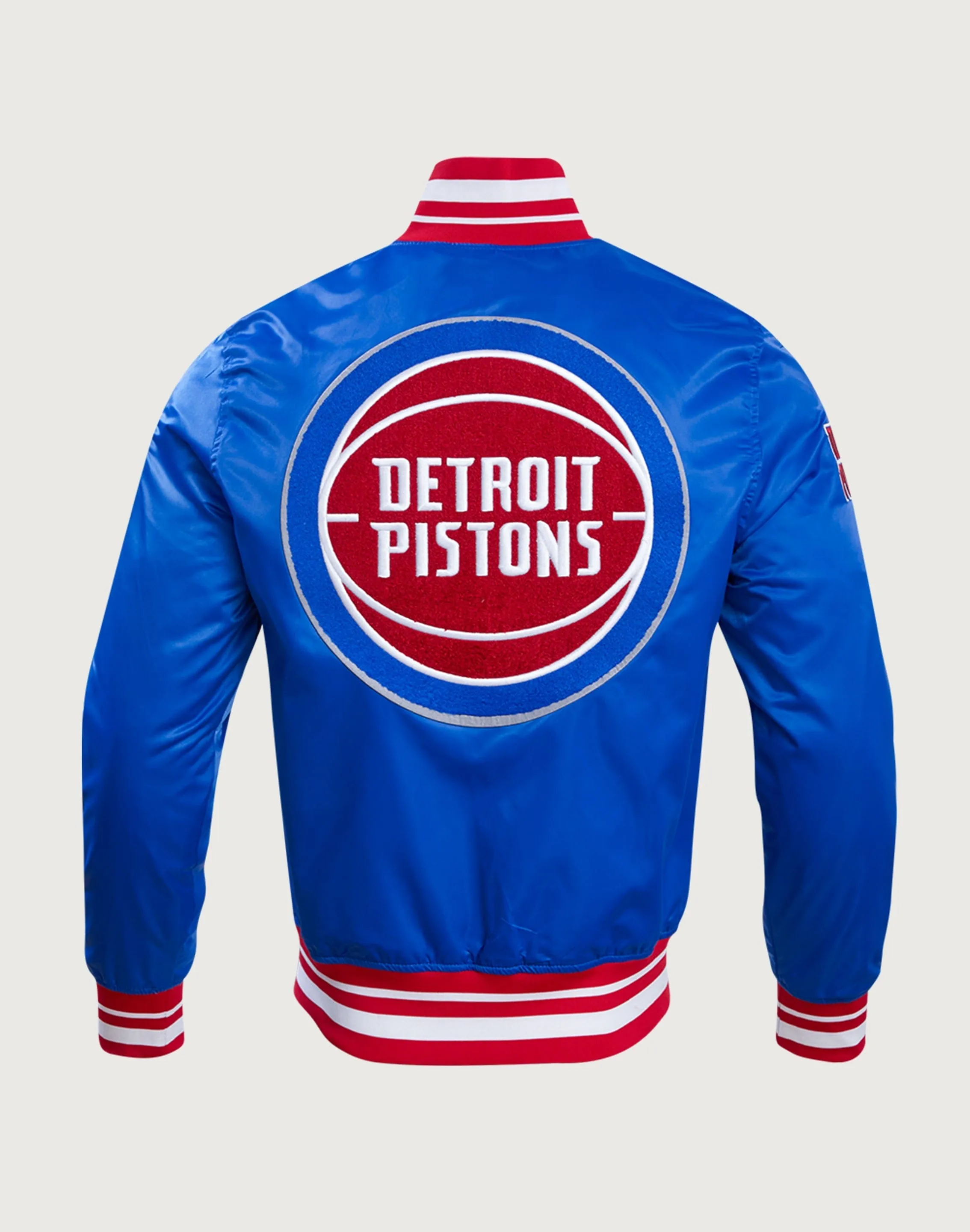 Pro Standard NBA Detroit Pistons Retro Classic Rib Satin Jacket ThermalRegulating Layer StaticResistantLining