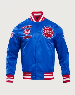 Pro Standard NBA Detroit Pistons Retro Classic Rib Satin Jacket Boho Free