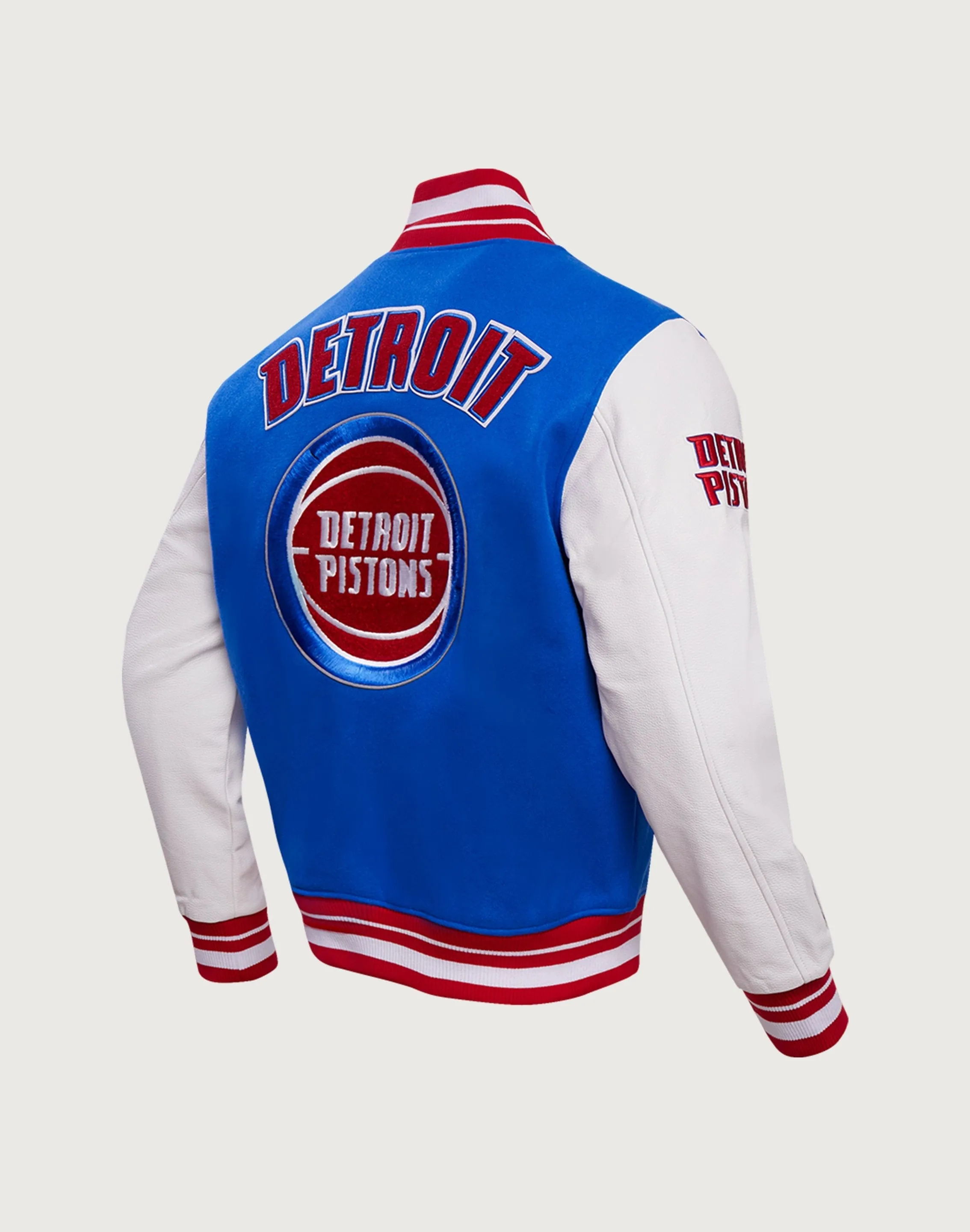 Love Core Leather Core Pro Standard NBA Detroit Pistons Retro Classic Rib Wool Varsity Jacket