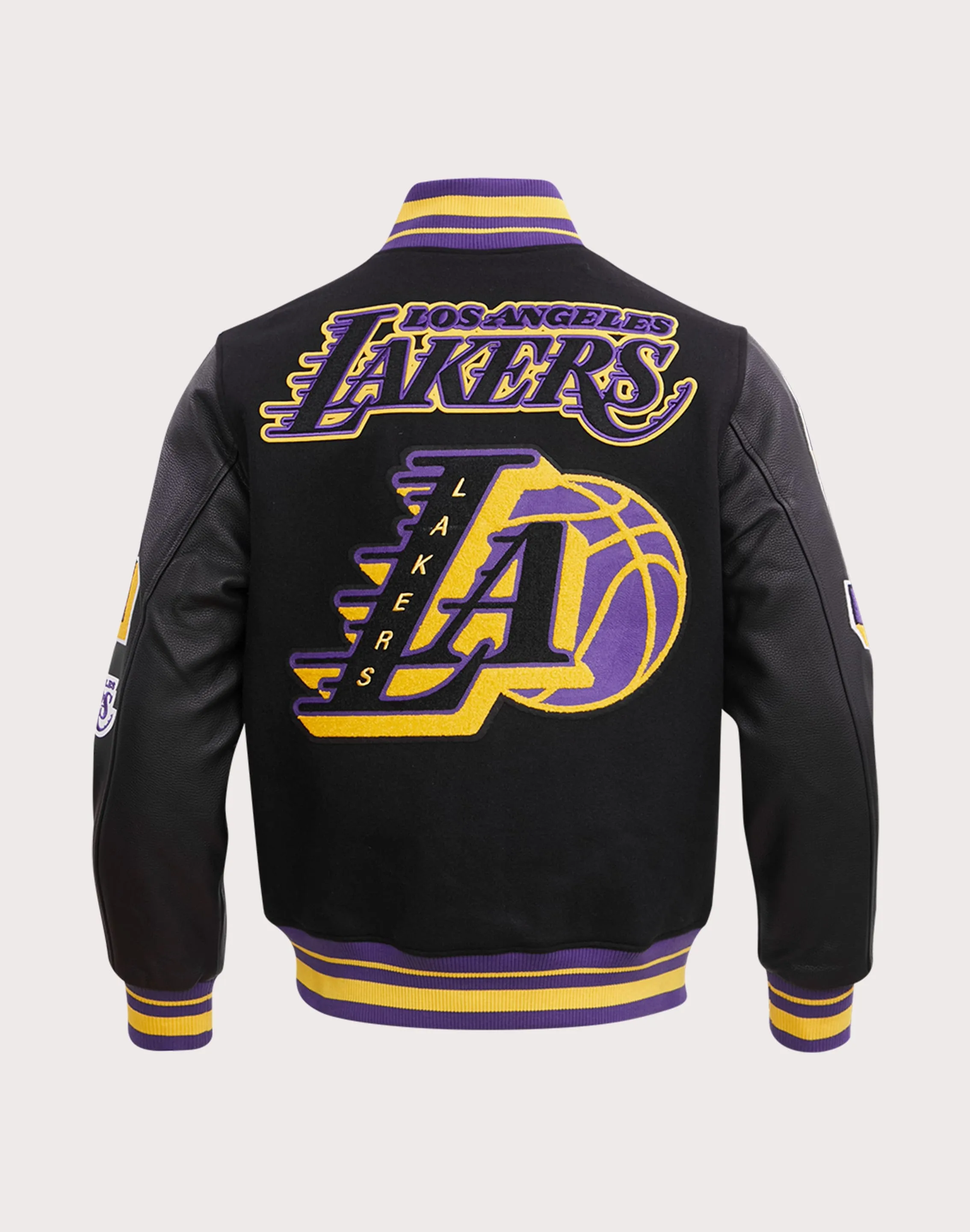 Pro Standard NBA Los Angeles Lakers Mashup Rib Wool Varsity Jacket Happy Core