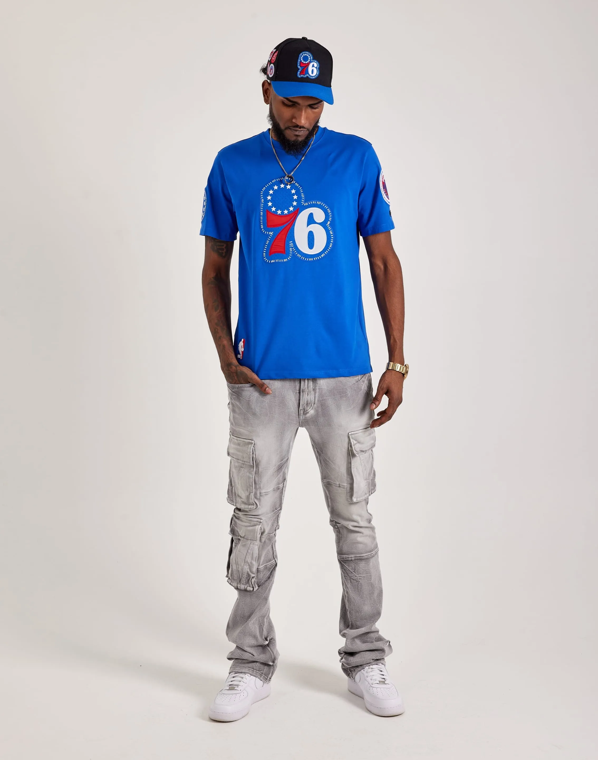 Free Shape NonRestrictiveFit Pro Standard NBA Philadelphia 76ers Tee