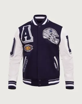 Pro Standard NFL Dallas Cowboys Mashup Rib Wool Varsity Jacket ReinforcedKnees