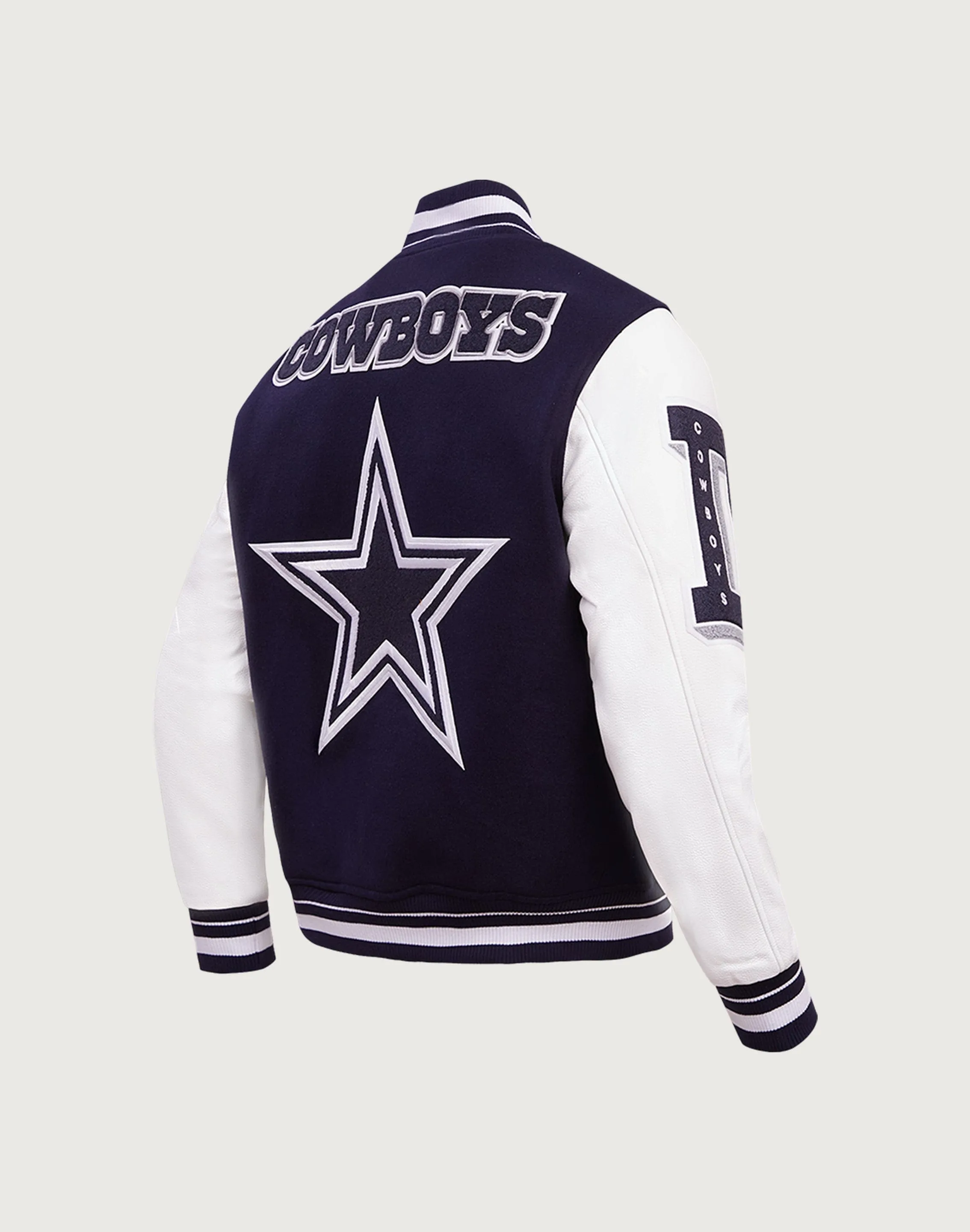 SeamlessPockets Pro Standard NFL Dallas Cowboys Mashup Rib Wool Varsity Jacket