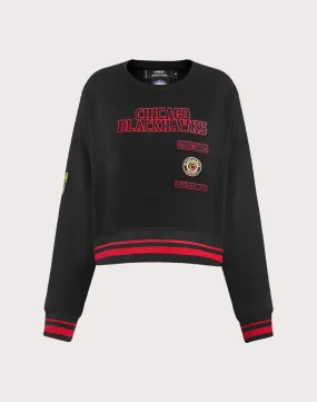 Pro Standard NHL Chicago Blackhawks Retro Classic Rib Crewneck Seamless Sleeve Construction Flexible Hemline