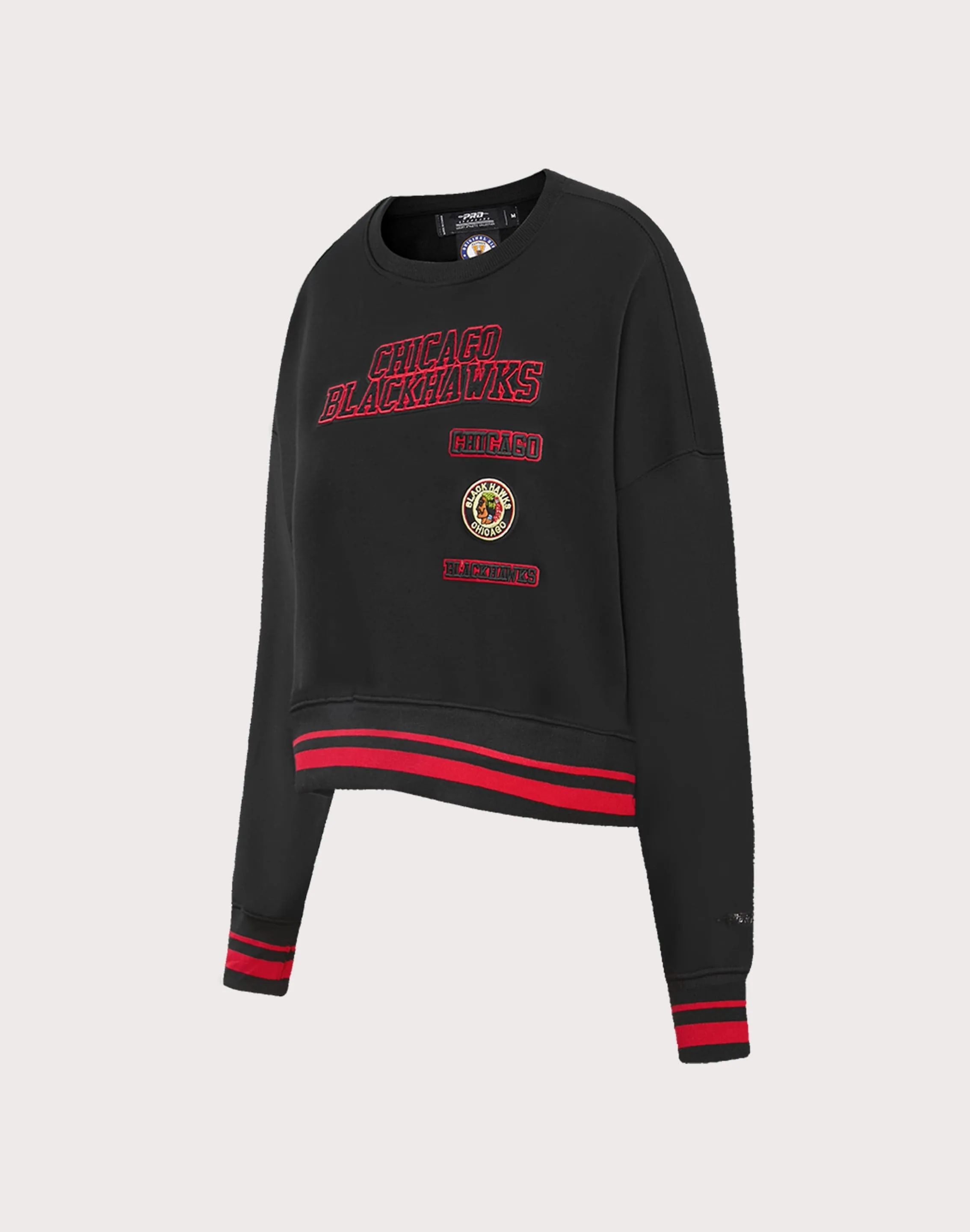 DoubleLayered Pro Standard NHL Chicago Blackhawks Retro Classic Rib Crewneck