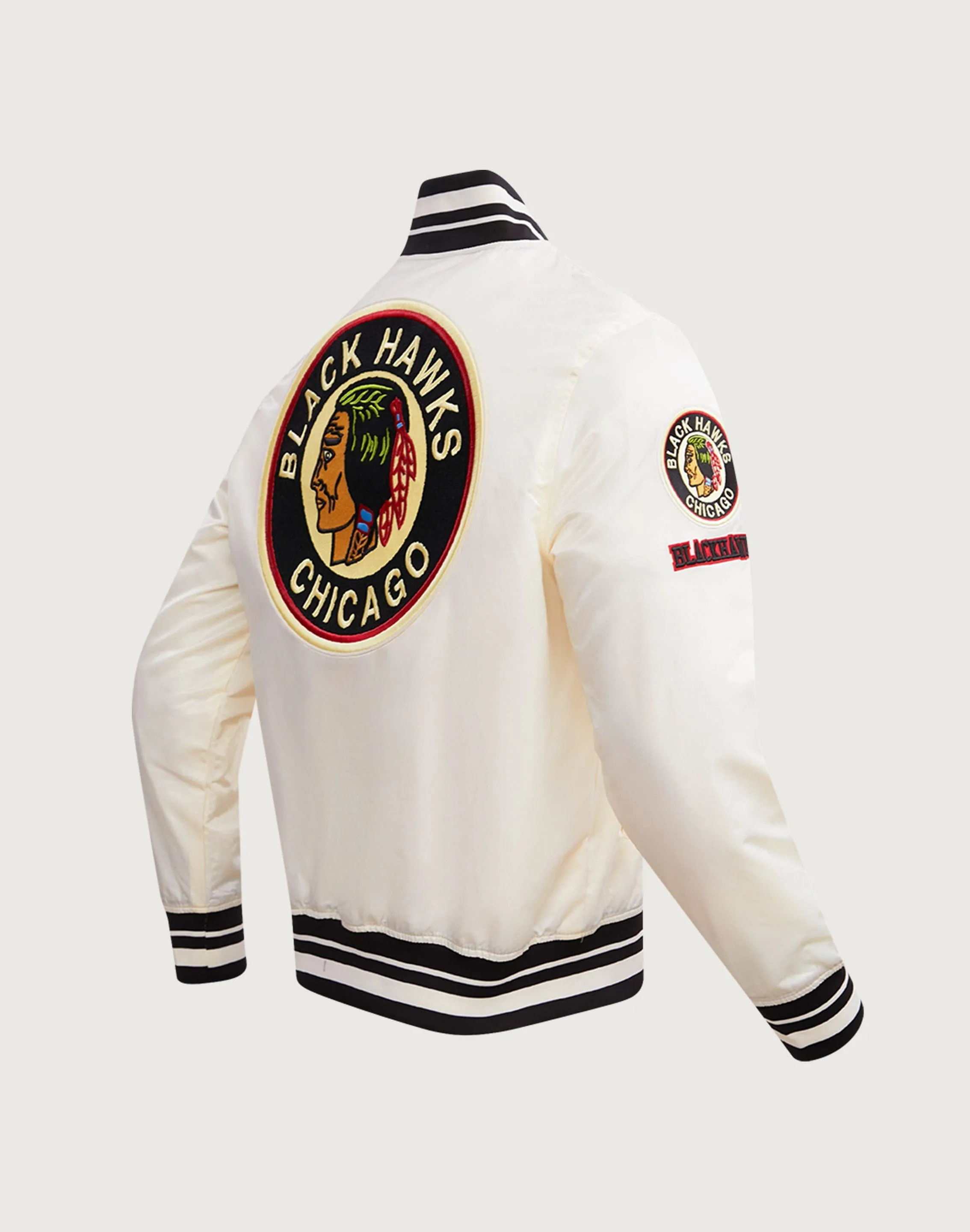 Pro Standard NHL Chicago Blackhawks Retro Classic Rib Satin Jacket Party Ready