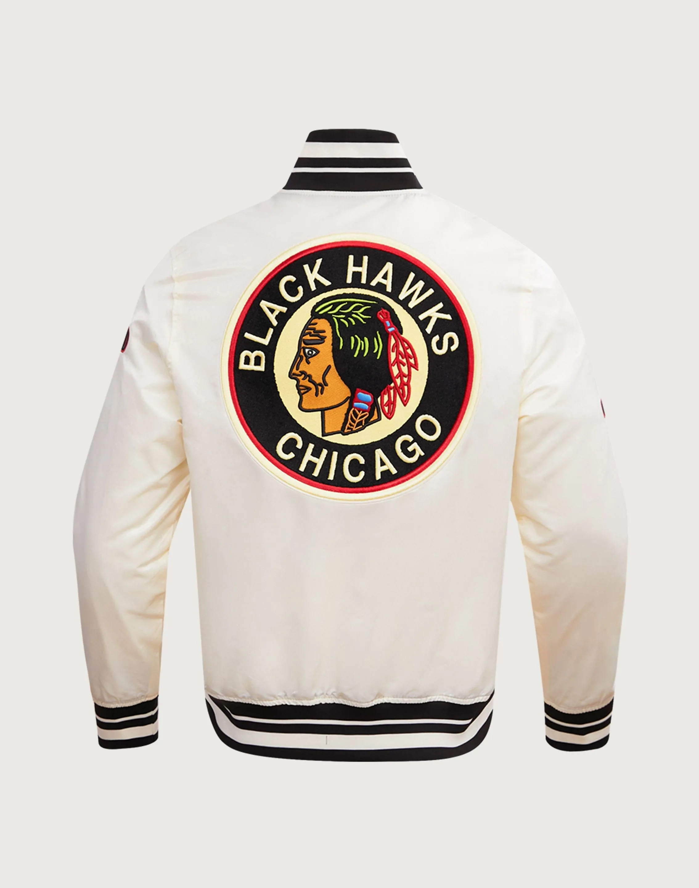 Pro Standard NHL Chicago Blackhawks Retro Classic Rib Satin Jacket FlexibleCuff