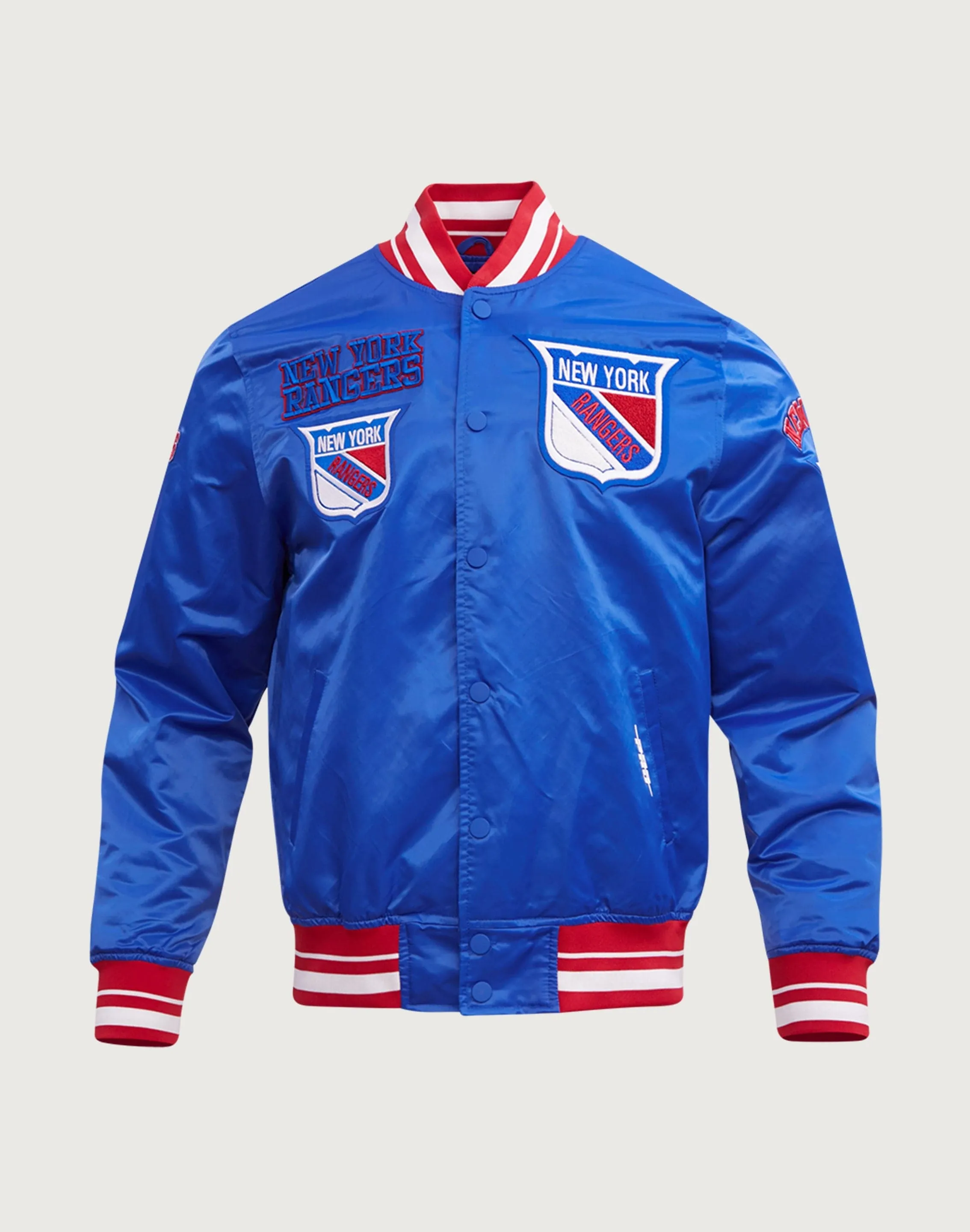 SkinFriendlyElastic Couple Look Pro Standard NHL New York Rangers Retro Classic Rib Satin Jacket