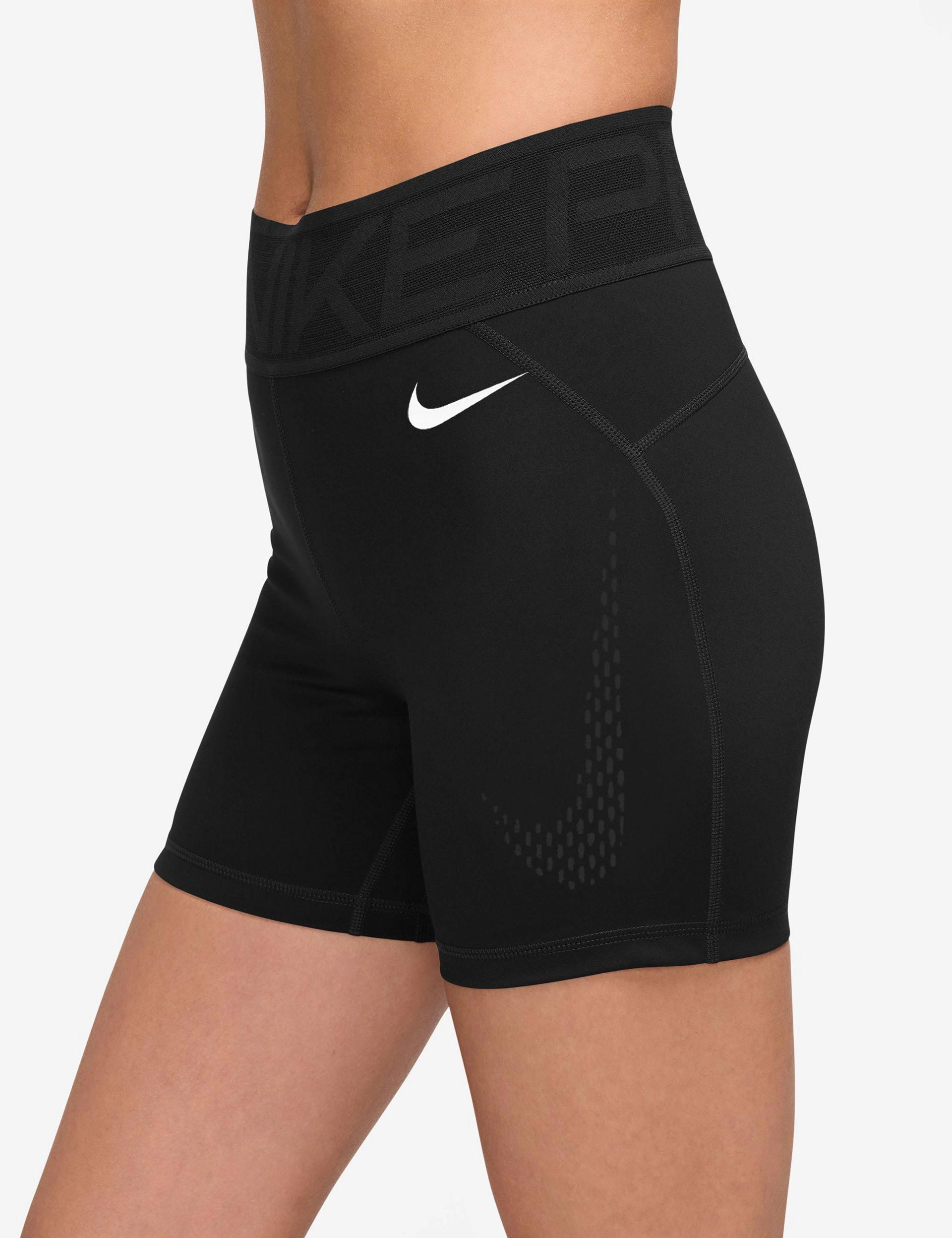 Non Binding Waistline Pro Sculpt High Waisted 5" Biker Shorts - Black/White