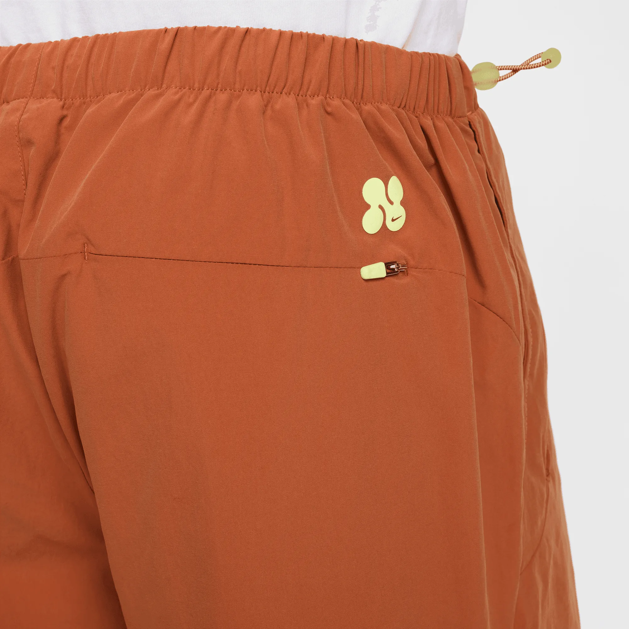HypoallergenicFabric SustainableProduction PROJECT F.R.O.G PARACHUTE PANTS - DARK RUSSET / LIGHT LEMON TWIST