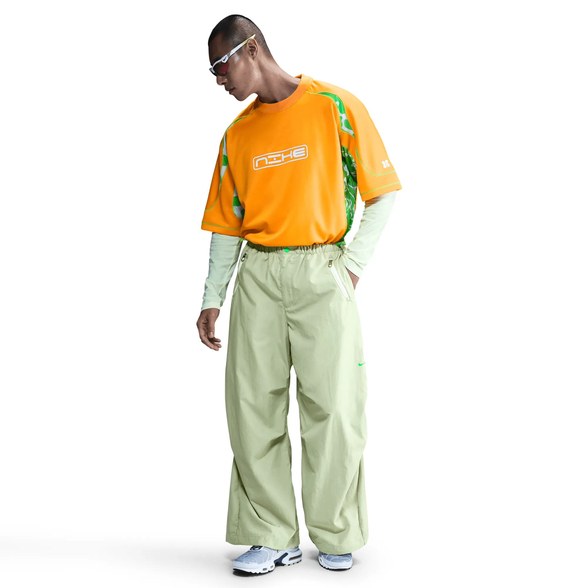 PROJECT F.R.O.G PARACHUTE PANTS - olive aura / green strike AntiPilling Fabric Day Off