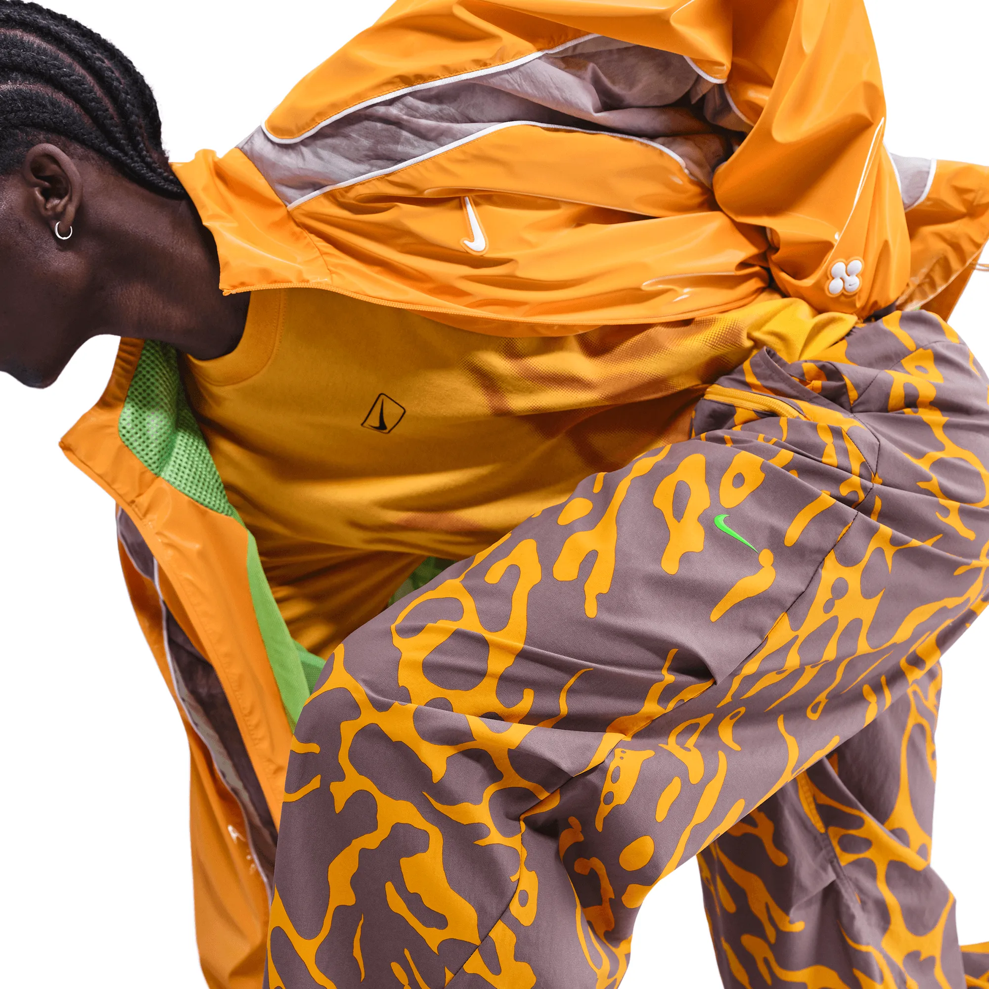PROJECT F.R.O.G PARACHUTE PANTS - SUNDIAL / TAUPE GREY HiddenZipperClosure Glow Up
