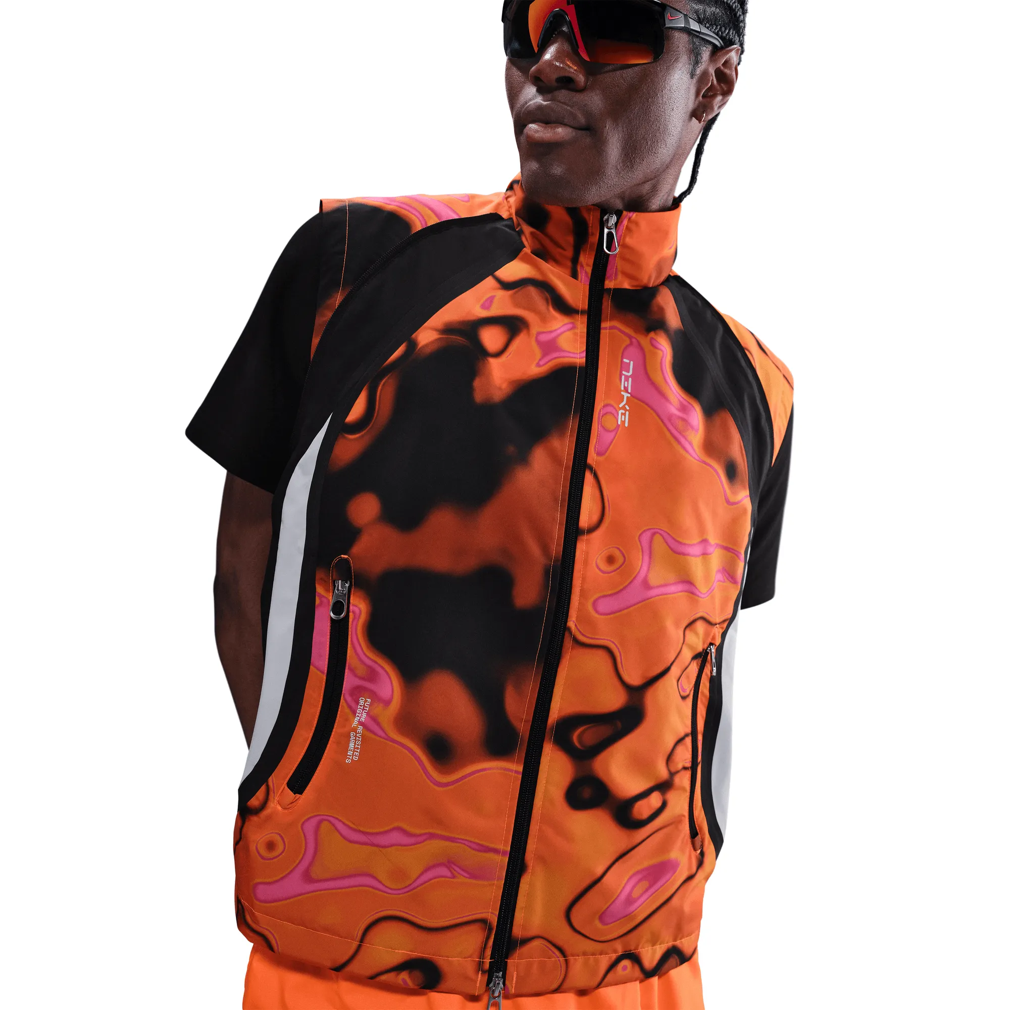 PROJECT F.R.O.G STORM-FIT TRACK JACKET - TOTAL ORANGE slim fit Wool Fit