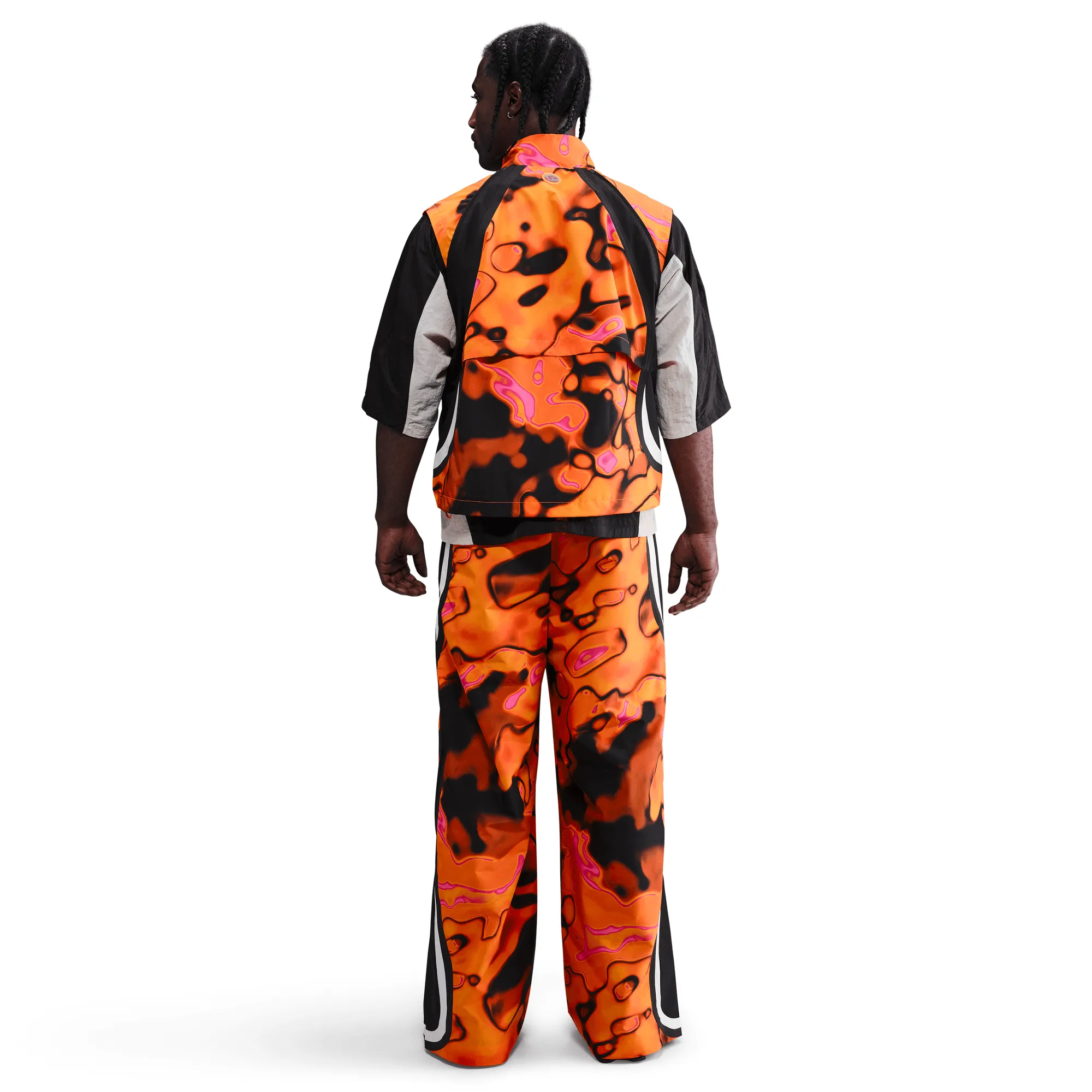 PROJECT F.R.O.G STORM-FIT TRACK PANT - TOTAL ORANGE / WHITE Antibacterial Finish