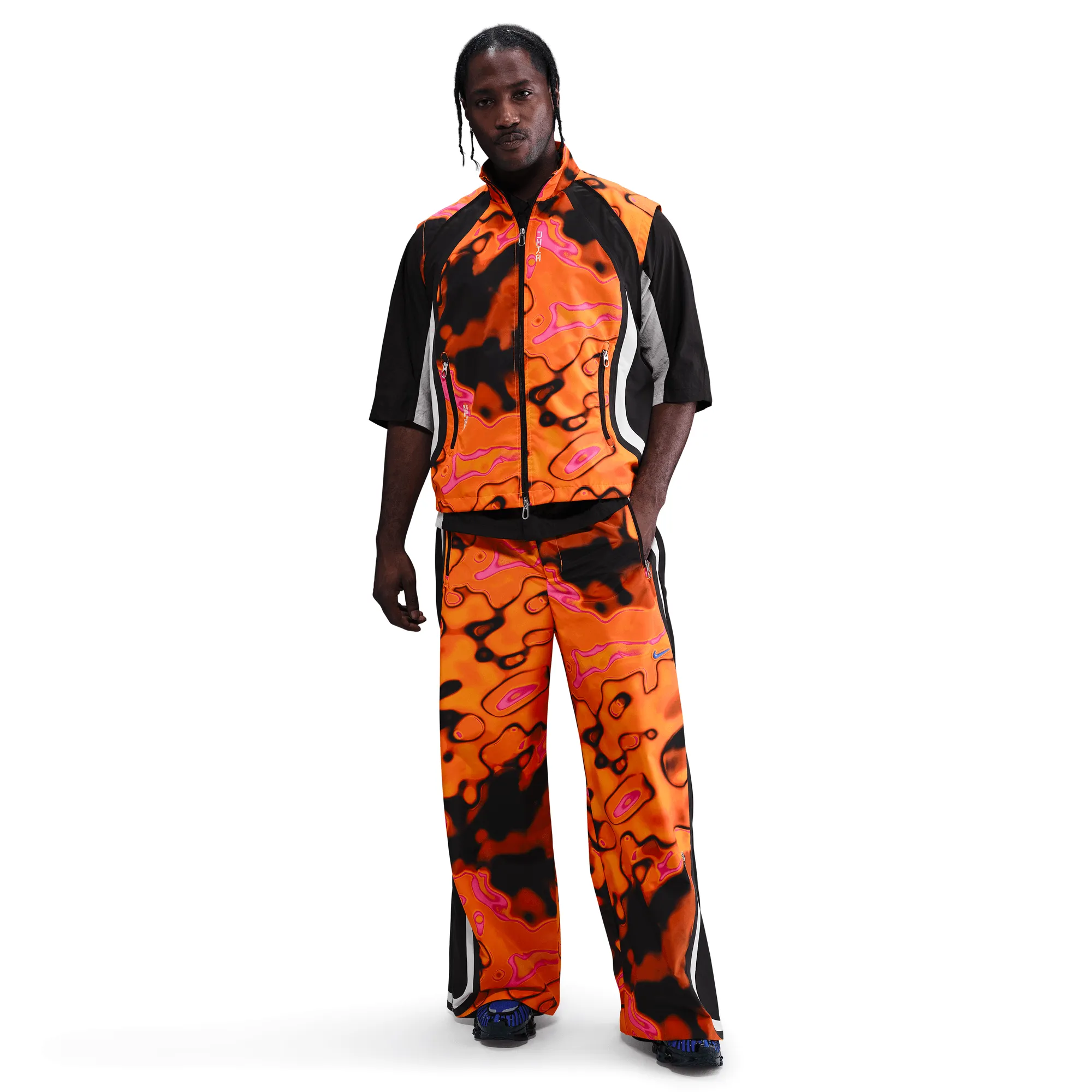 PROJECT F.R.O.G STORM-FIT TRACK PANT - TOTAL ORANGE / WHITE PunctureResistant Fabric Eco Core