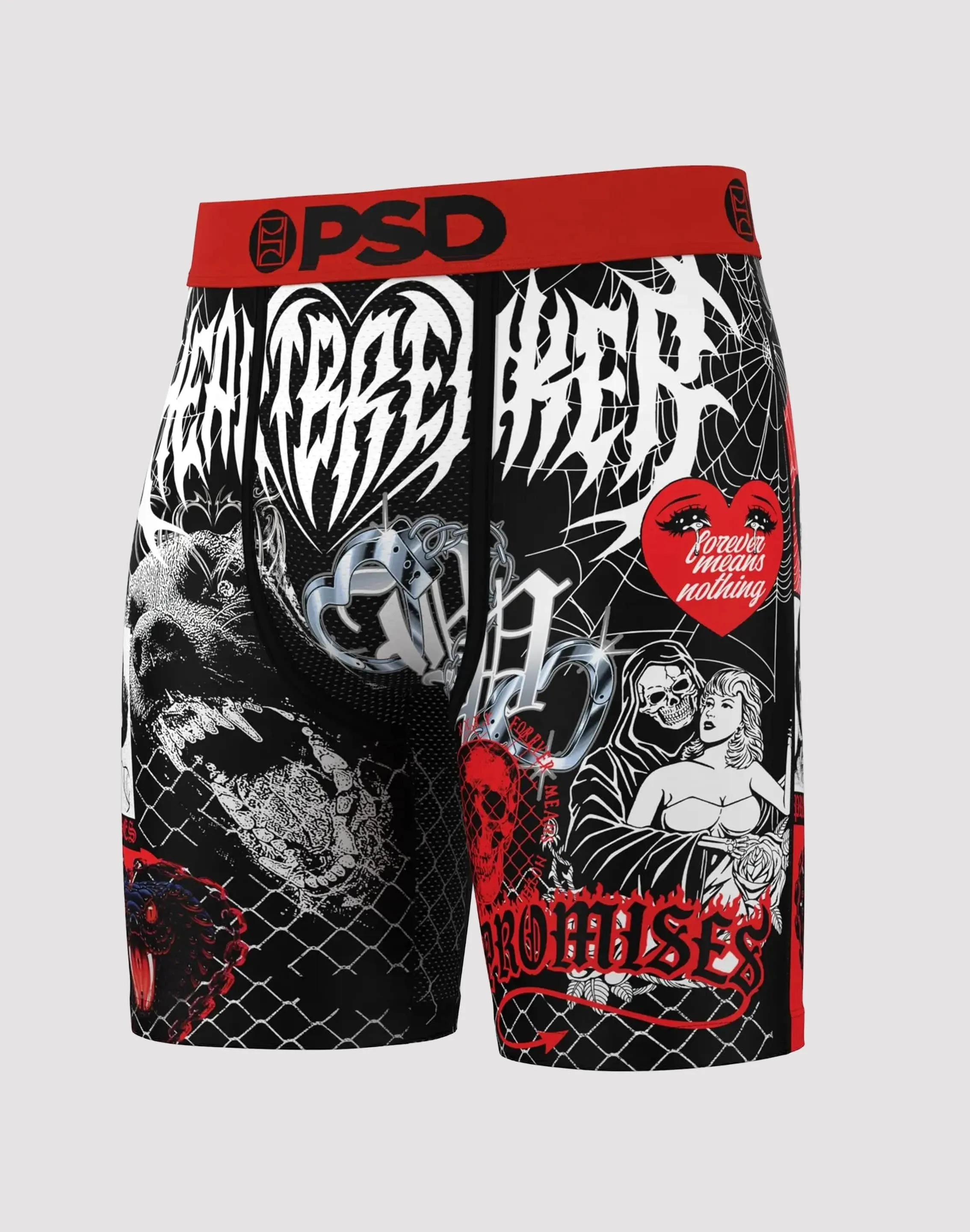 WrinkleResistantCloth Psd Underwear Broken Promises Boxer Briefs 3-Pack