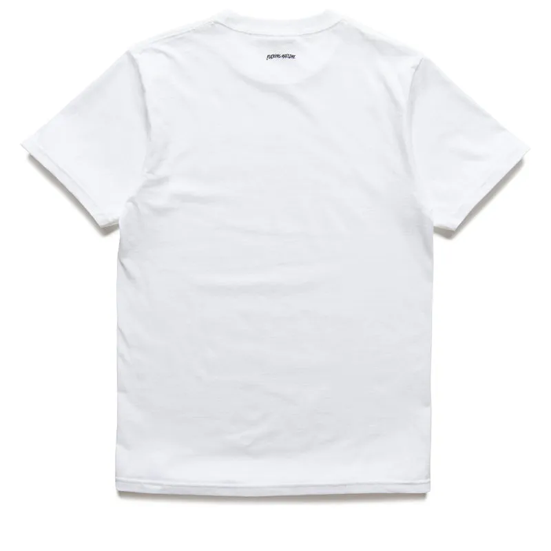 Fucking Awesome Fuck The World Tee - White Seamless Shoulder Transition skinny pants silhouette